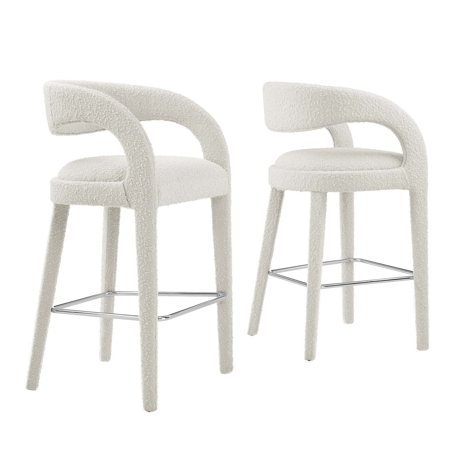 Pinnacle Boucle Upholstered Bar Stool Set of Two By Modway - EEI-6568 - Image 10