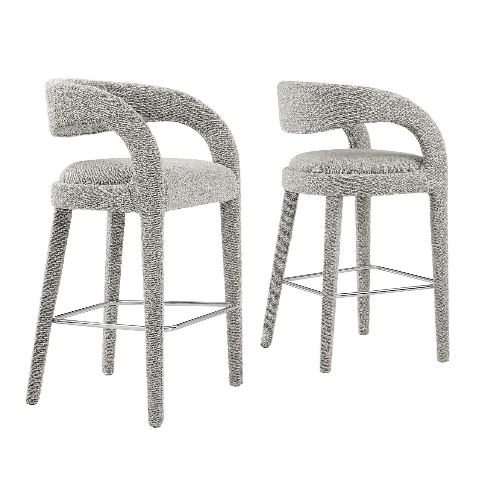 Pinnacle Boucle Upholstered Bar Stool Set of Two By Modway - EEI-6568 - Image 19