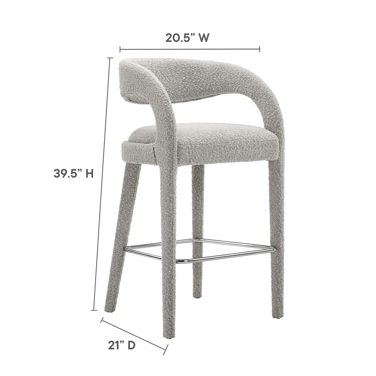 Pinnacle Boucle Upholstered Bar Stool Set of Two By Modway - EEI-6568 - Image 27