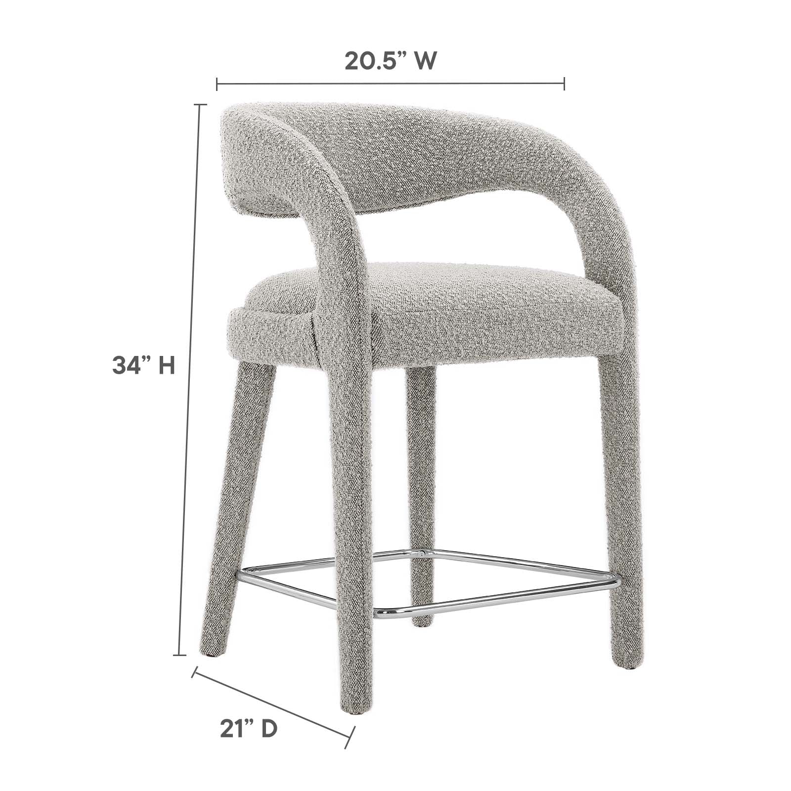 Pinnacle Boucle Upholstered Counter Stool Set of Two By Modway - EEI-6565 - Image 27