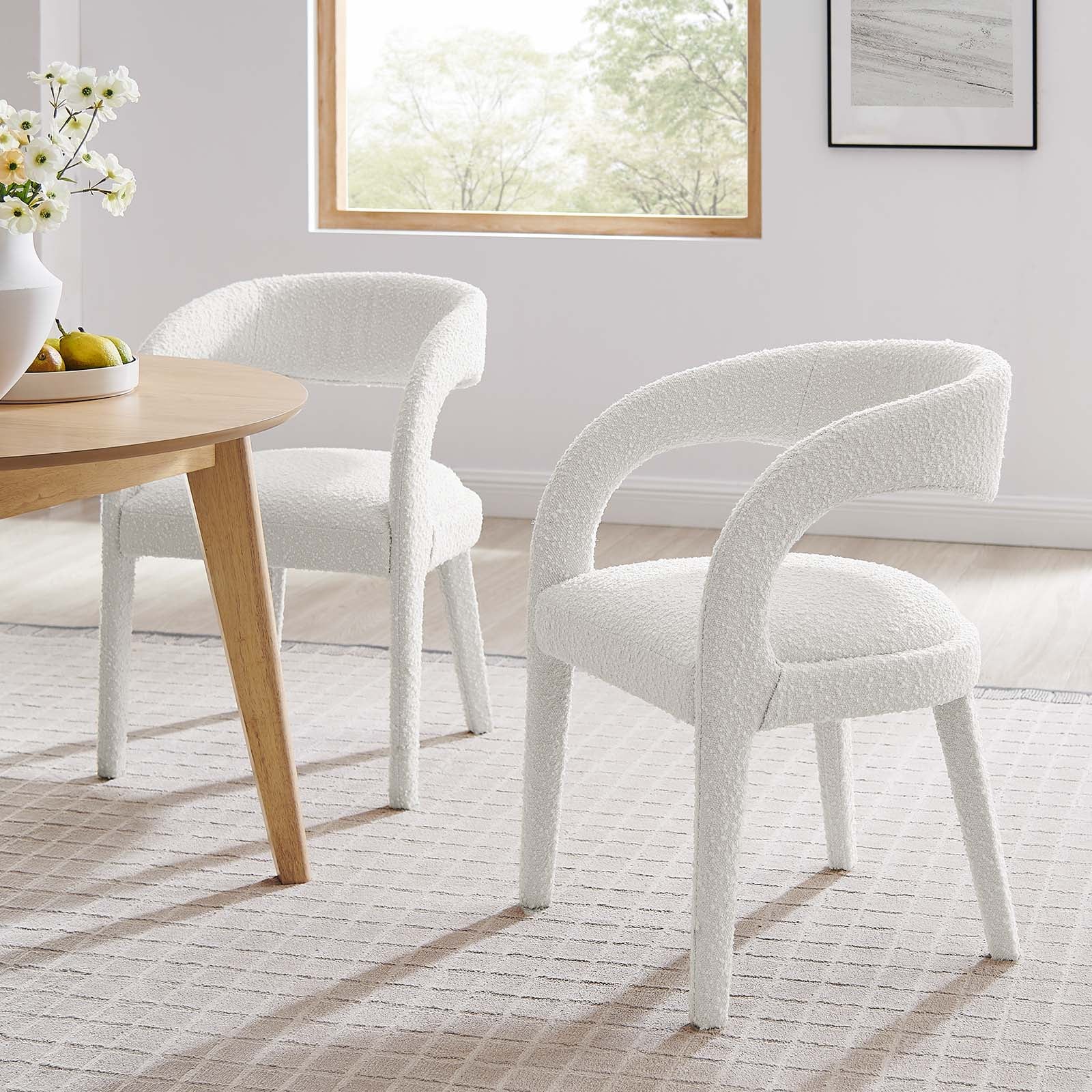 Pinnacle Boucle Upholstered Dining Chair Set of Two By Modway - EEI-6562 - Image 11