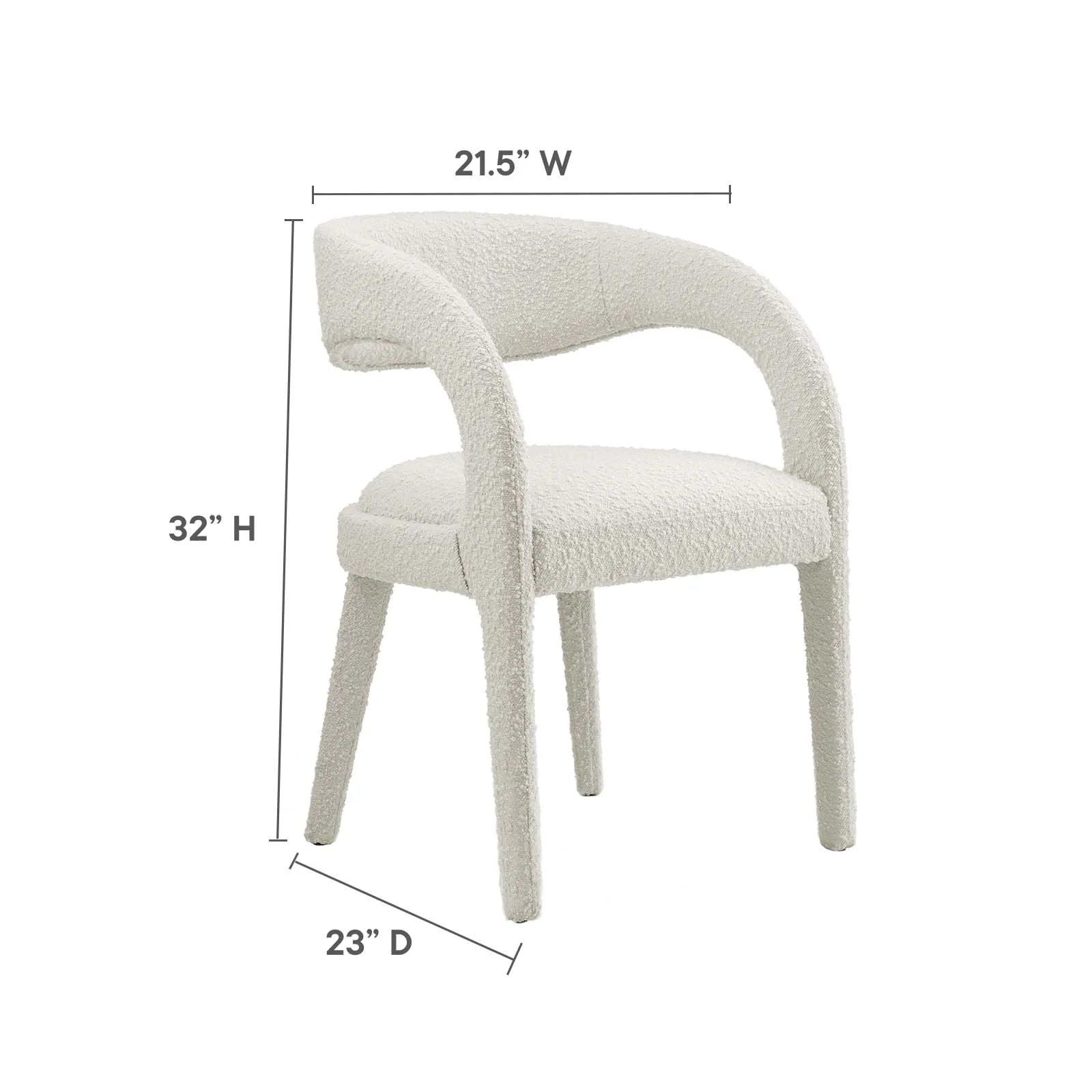 Pinnacle Boucle Upholstered Dining Chair Set of Two By Modway - EEI-6562 - Image 18