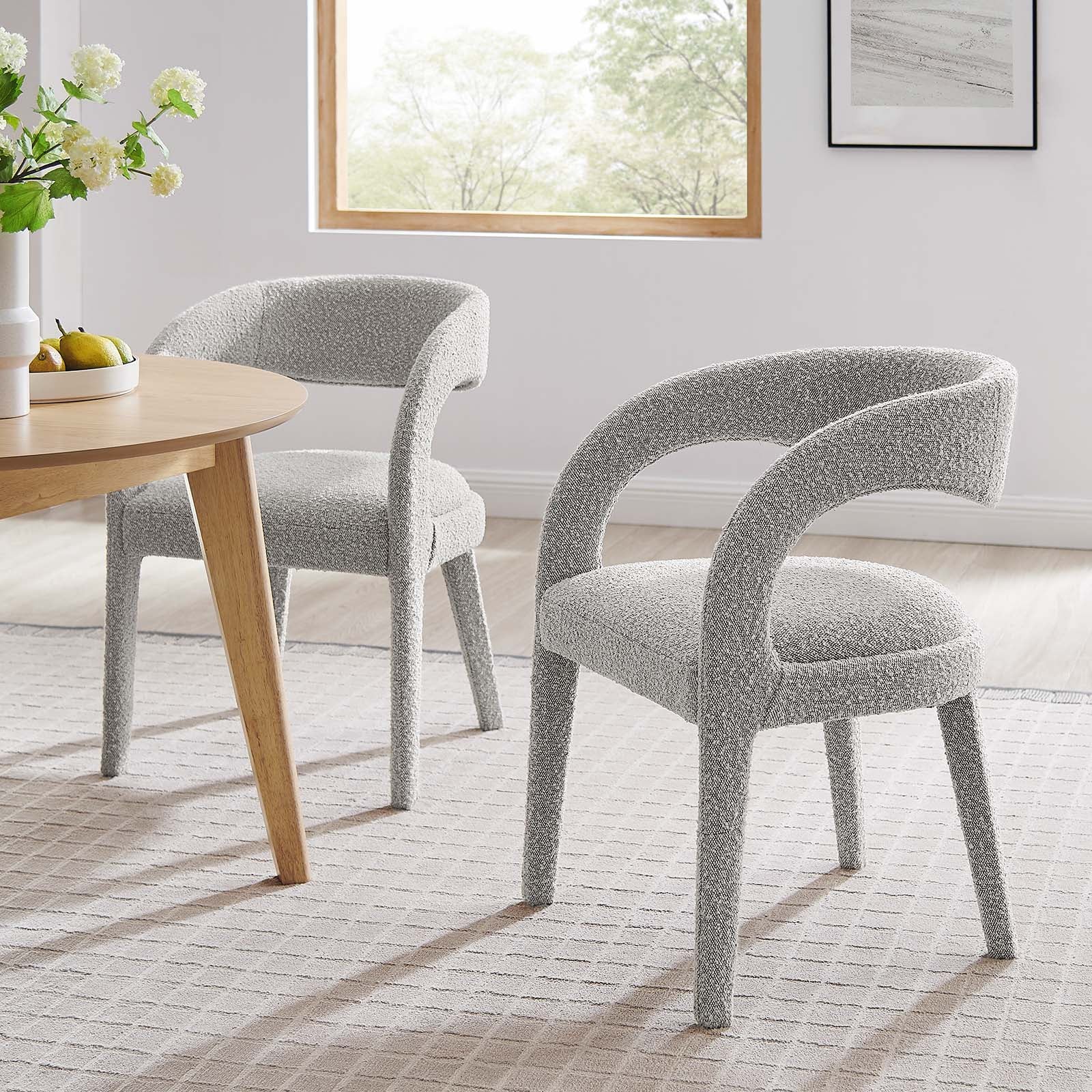 Pinnacle Boucle Upholstered Dining Chair Set of Two By Modway - EEI-6562 - Image 20