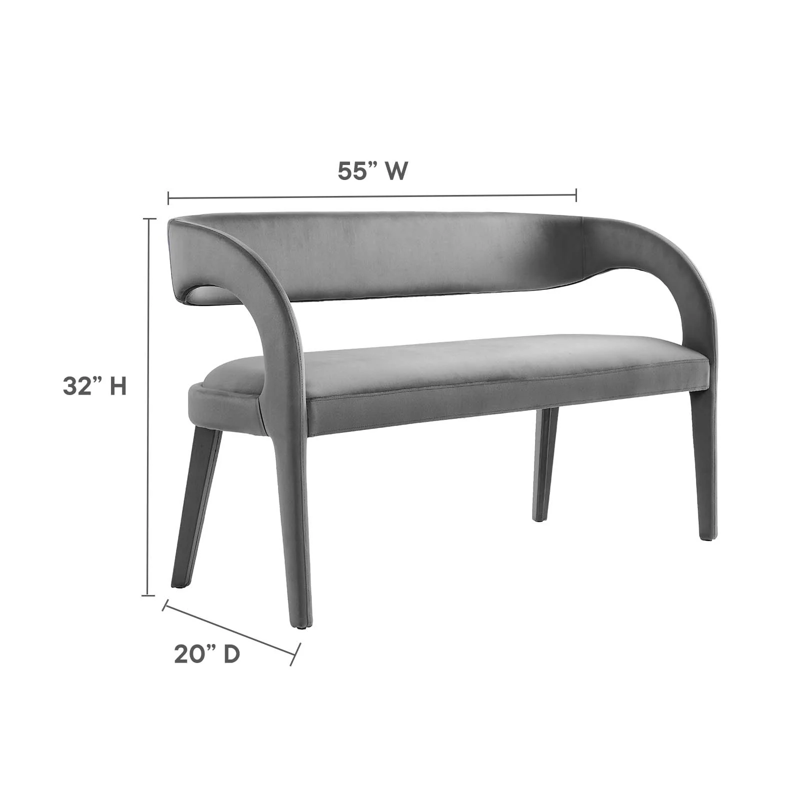 Pinnacle Performance Velvet Accent Bench By Modway - EEI-6572 - Image 23