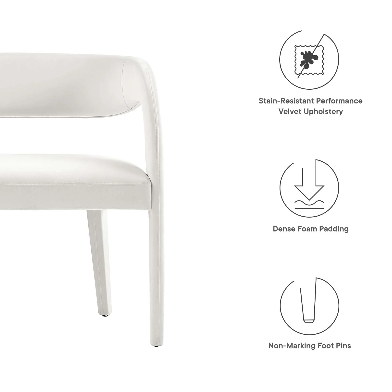 Pinnacle Performance Velvet Accent Bench By Modway - EEI-6572 - Image 30
