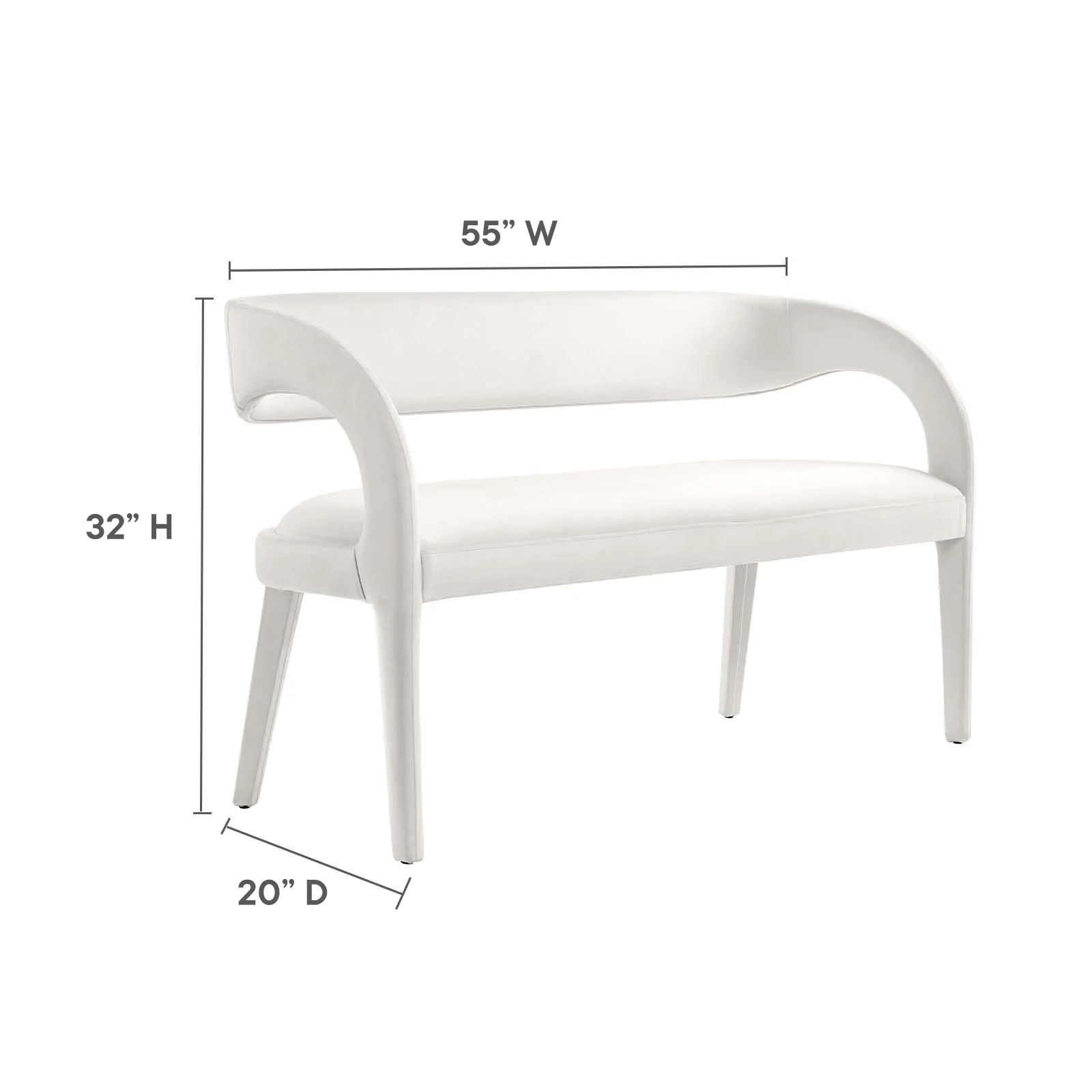 Pinnacle Performance Velvet Accent Bench By Modway - EEI-6572 - Image 31