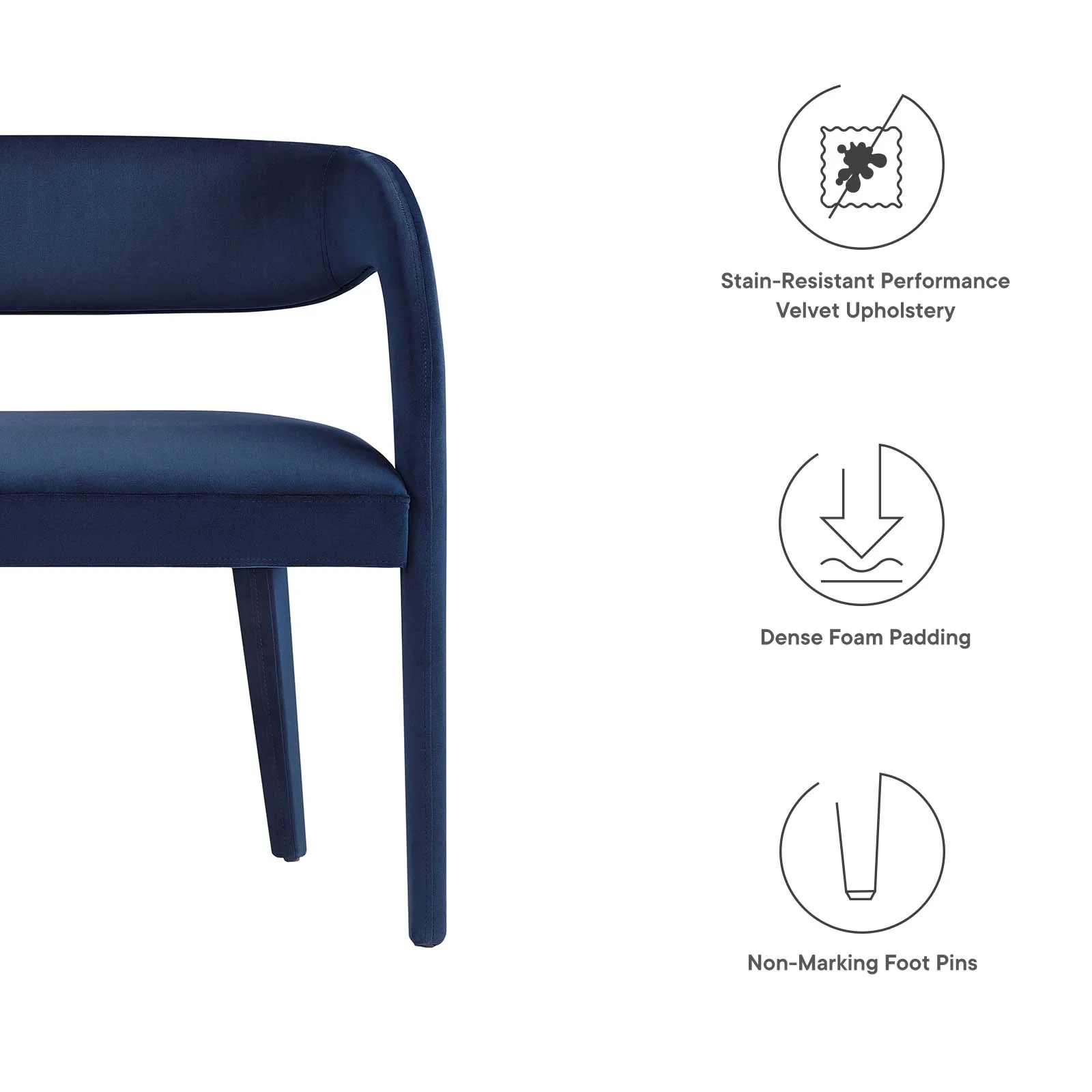 Pinnacle Performance Velvet Accent Bench By Modway - EEI-6572 - Image 38