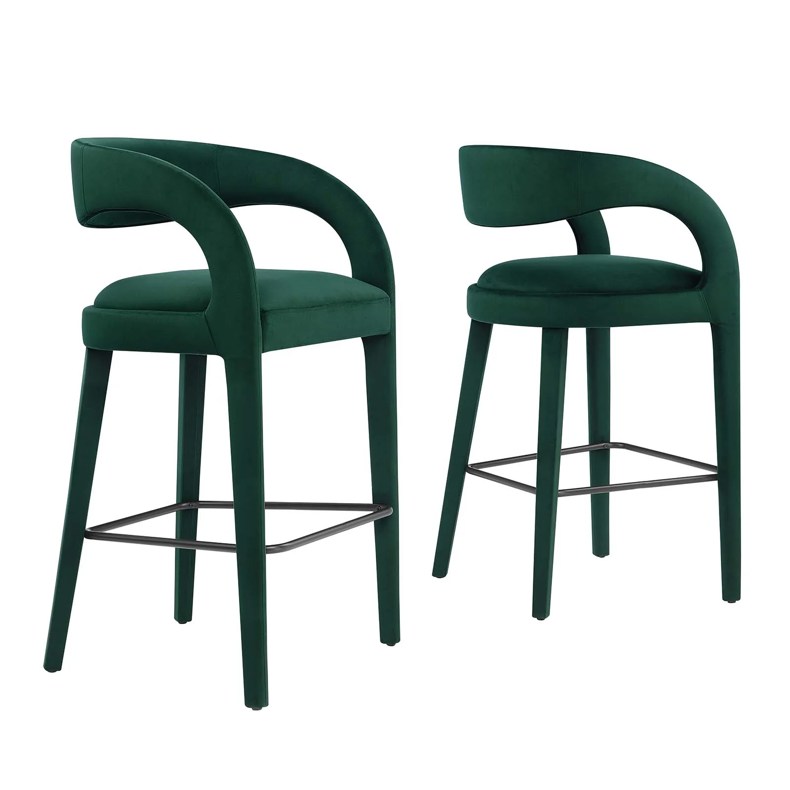 Pinnacle Performance Velvet Bar Stool Set of Two By Modway - EEI-6569 - Image 10