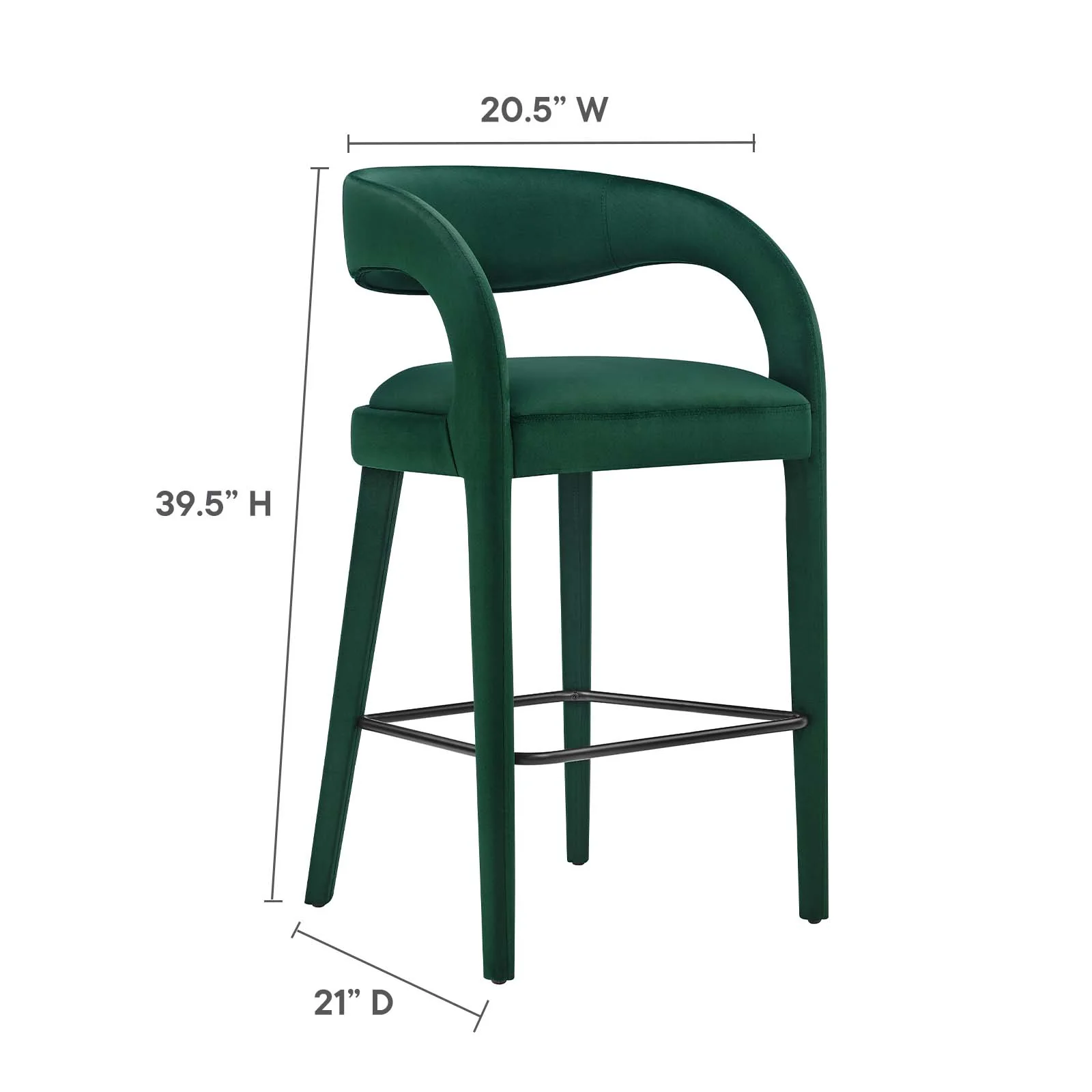 Pinnacle Performance Velvet Bar Stool Set of Two By Modway - EEI-6569 - Image 18