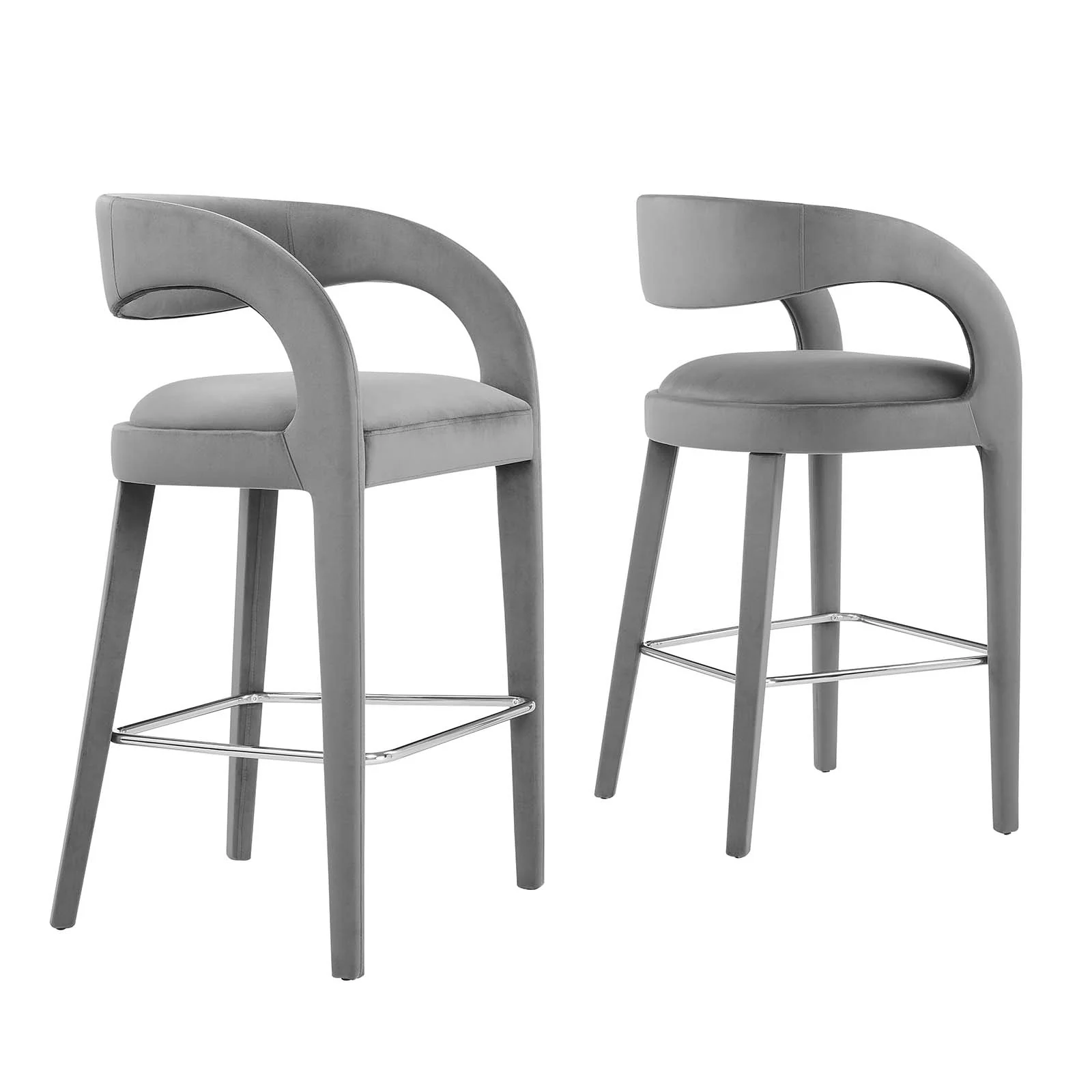 Pinnacle Performance Velvet Bar Stool Set of Two By Modway - EEI-6569 - Image 19