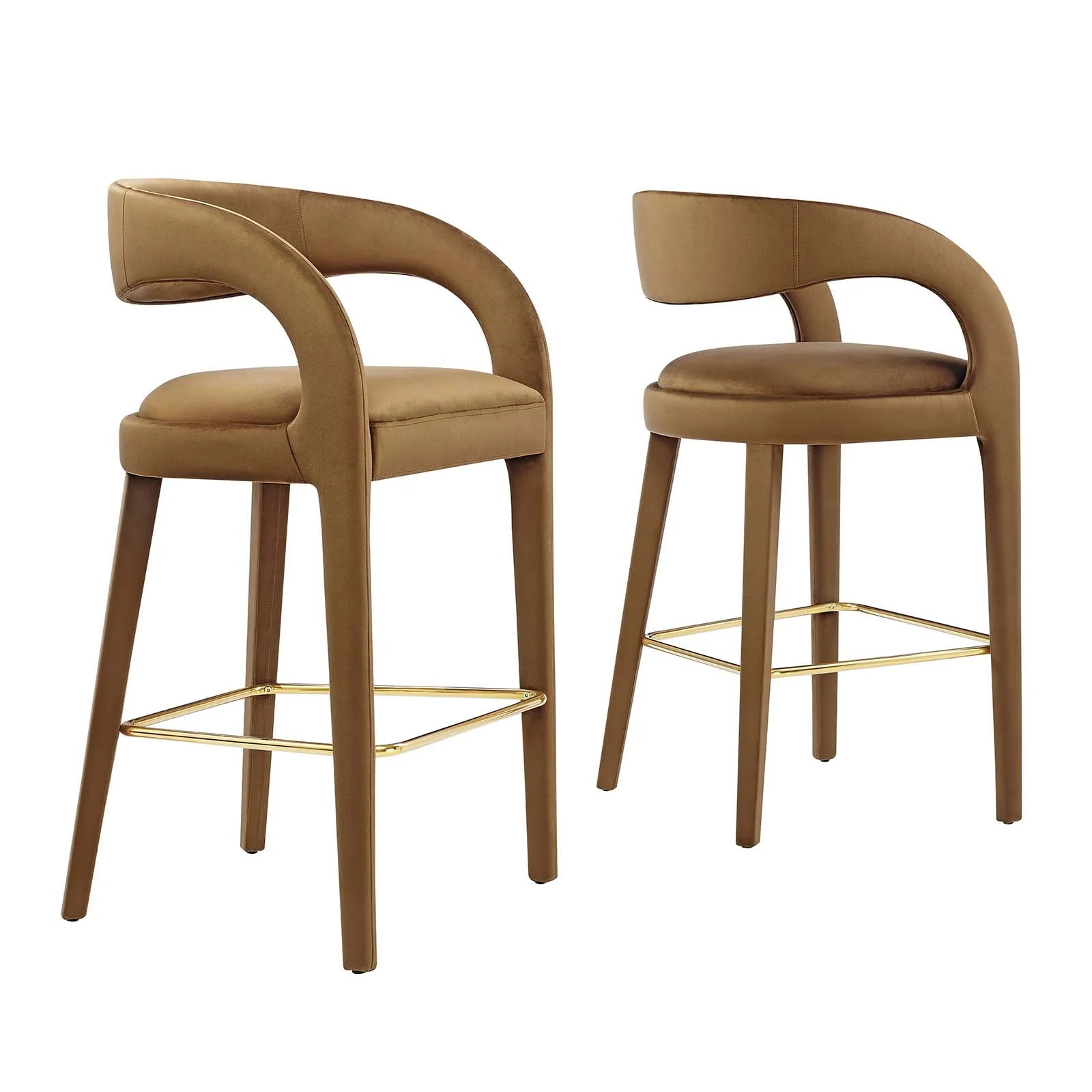 Pinnacle Performance Velvet Bar Stool Set of Two By Modway - EEI-6569 - Image 2