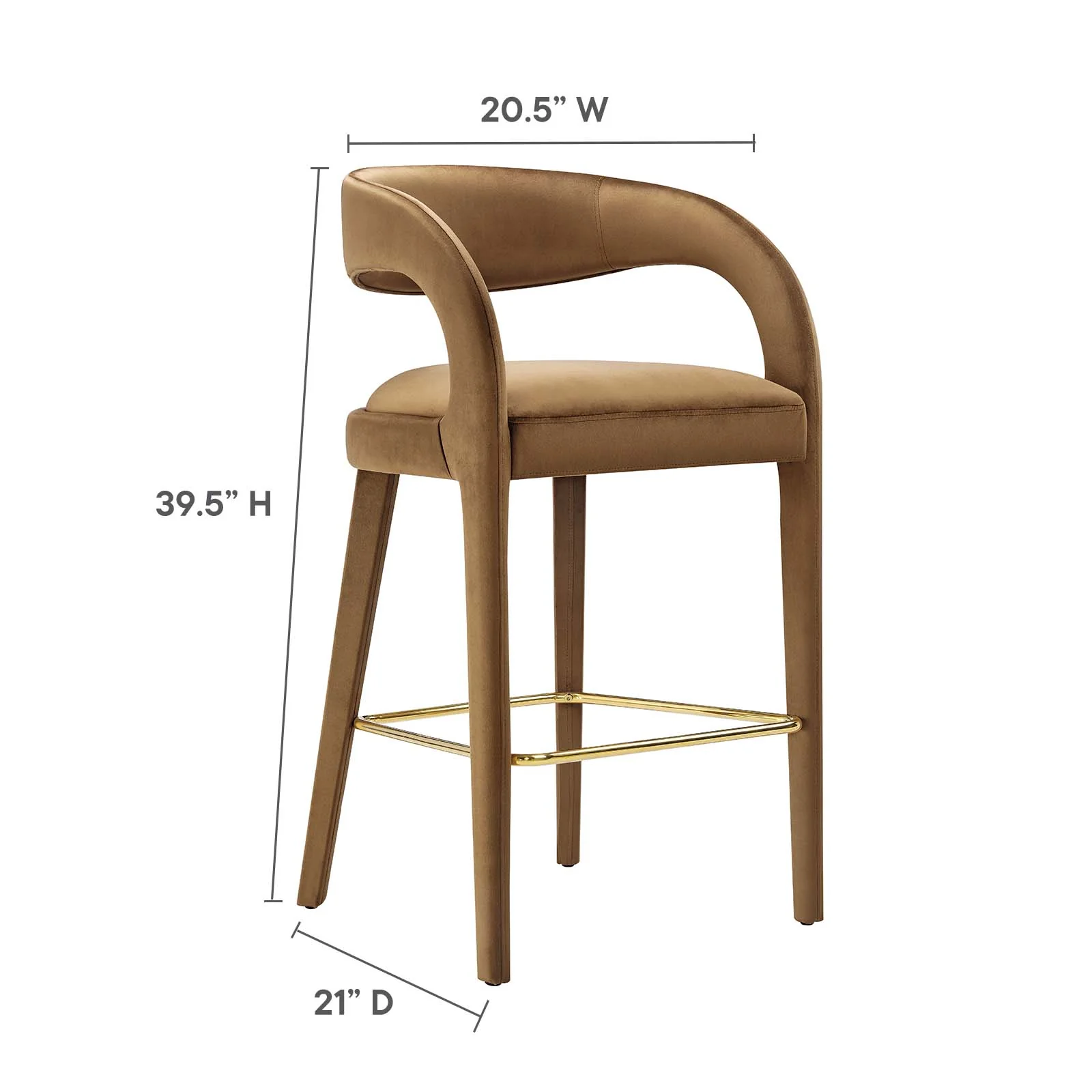 Pinnacle Performance Velvet Bar Stool Set of Two By Modway - EEI-6569 - Image 9