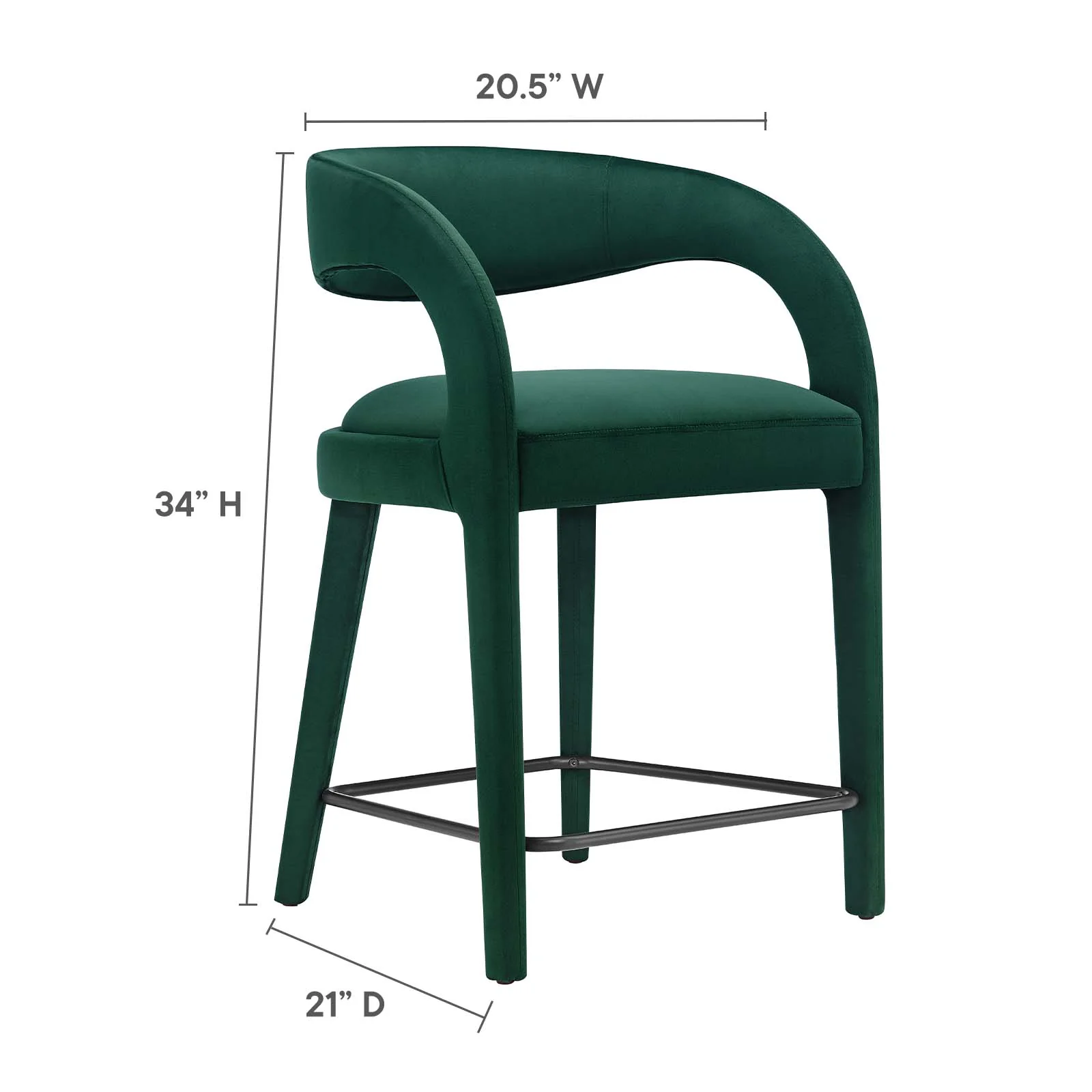 Pinnacle Performance Velvet Counter Stool Set of Two By Modway - EEI-6566 - Image 18