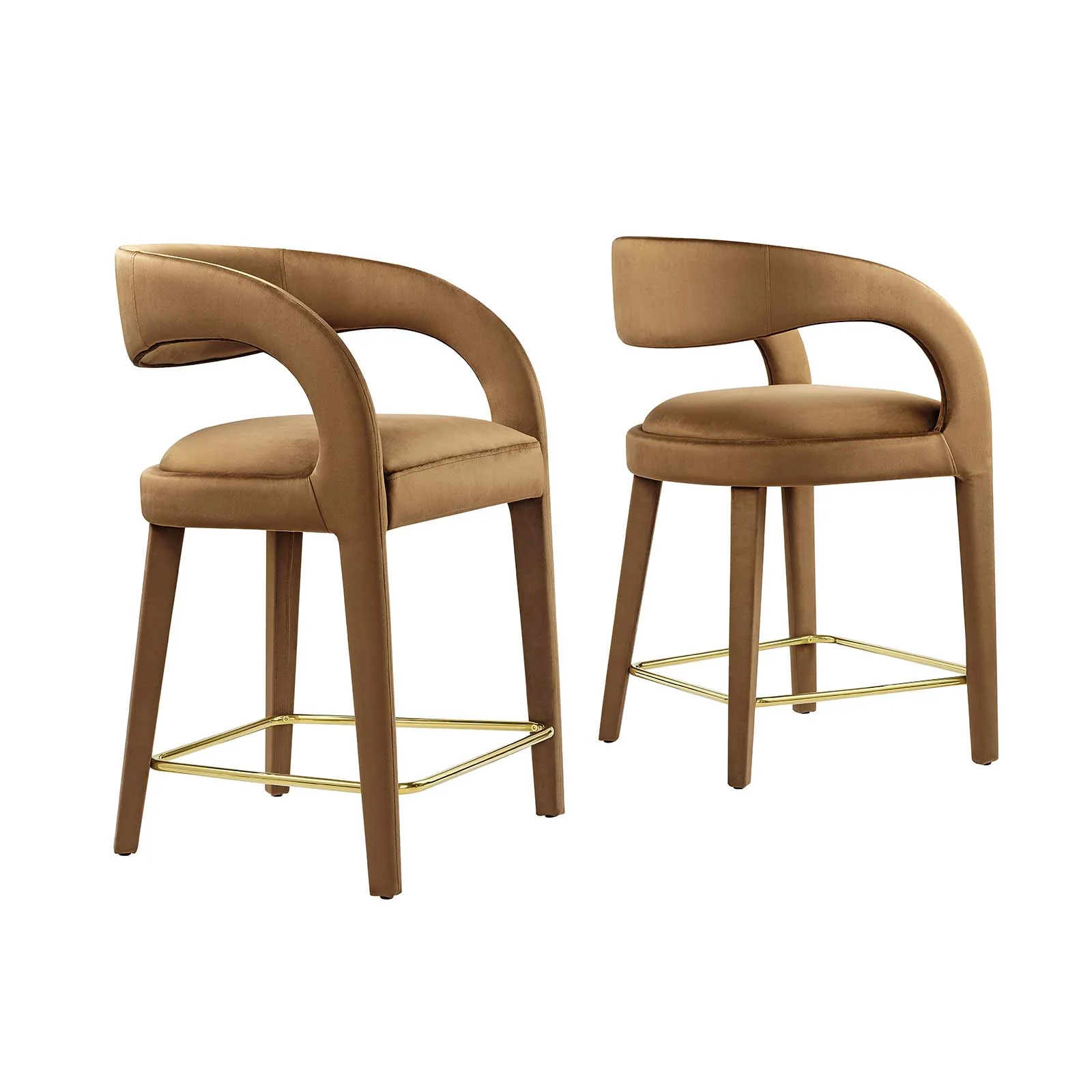 Pinnacle Performance Velvet Counter Stool Set of Two By Modway - EEI-6566 - Image 2