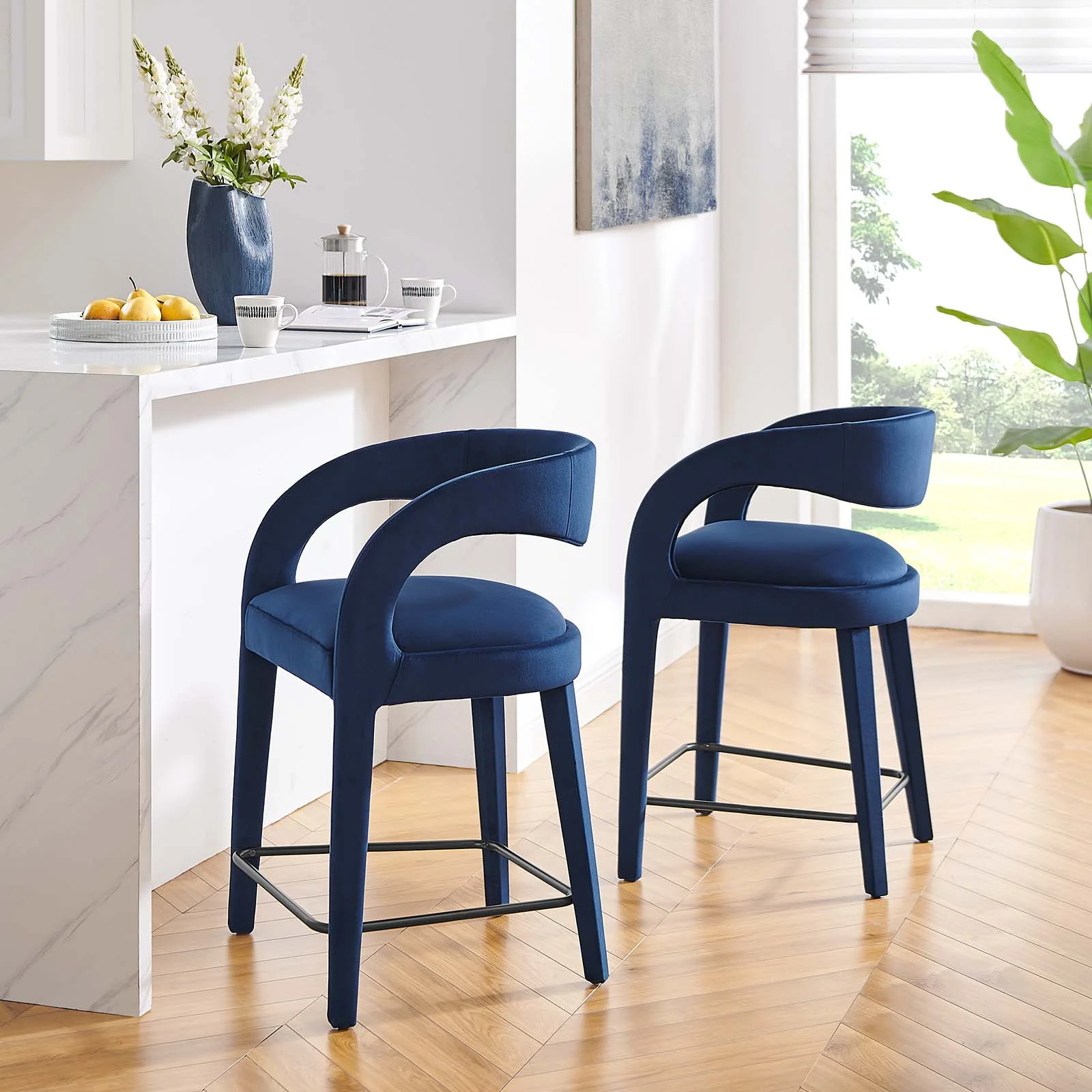 Pinnacle Performance Velvet Counter Stool Set of Two By Modway - EEI-6566 - Image 38