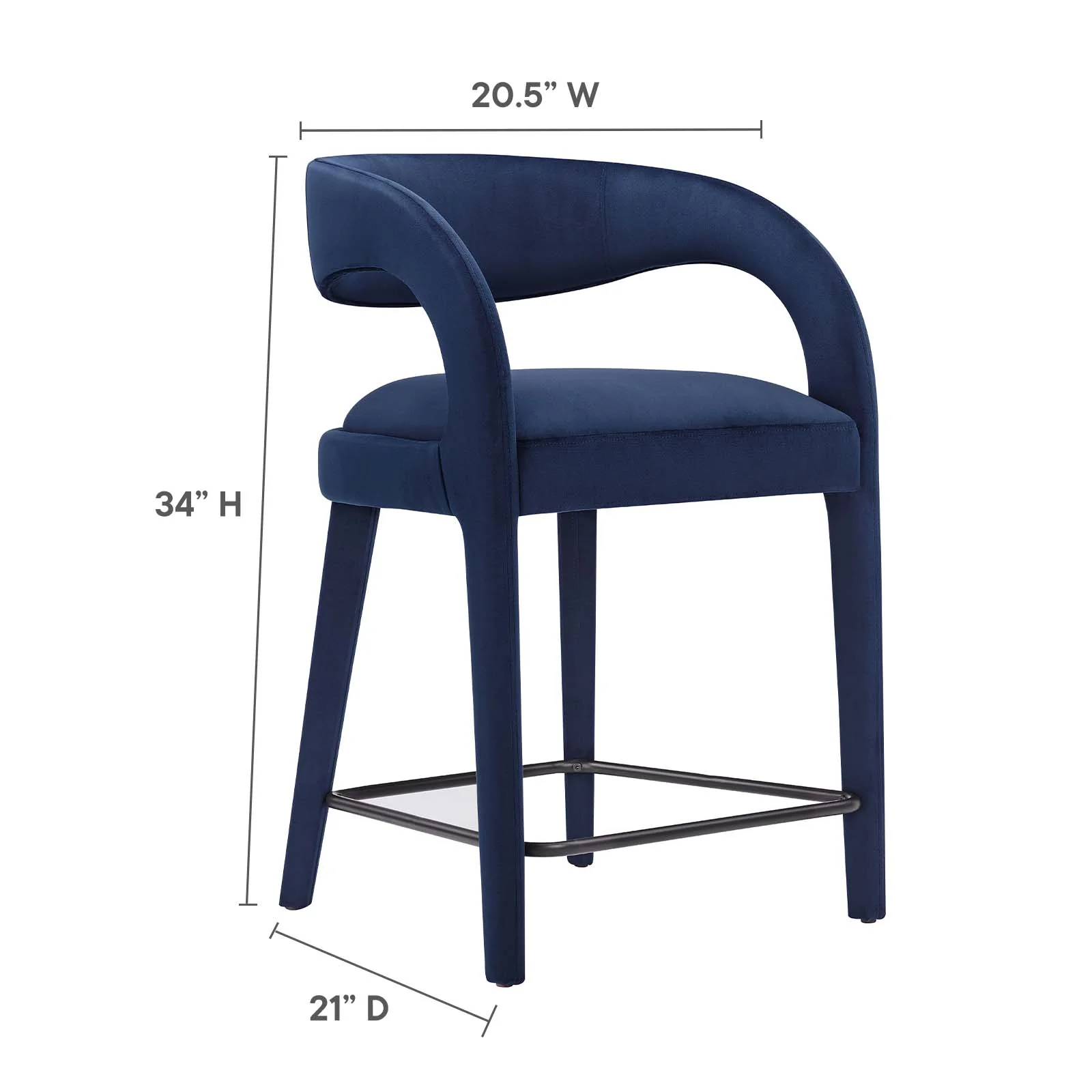 Pinnacle Performance Velvet Counter Stool Set of Two By Modway - EEI-6566 - Image 45