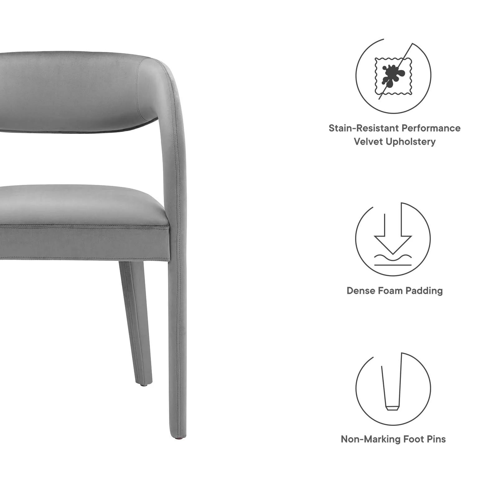 Pinnacle Performance Velvet Dining Chair Set of Two By Modway - EEI-6563 - Image 26