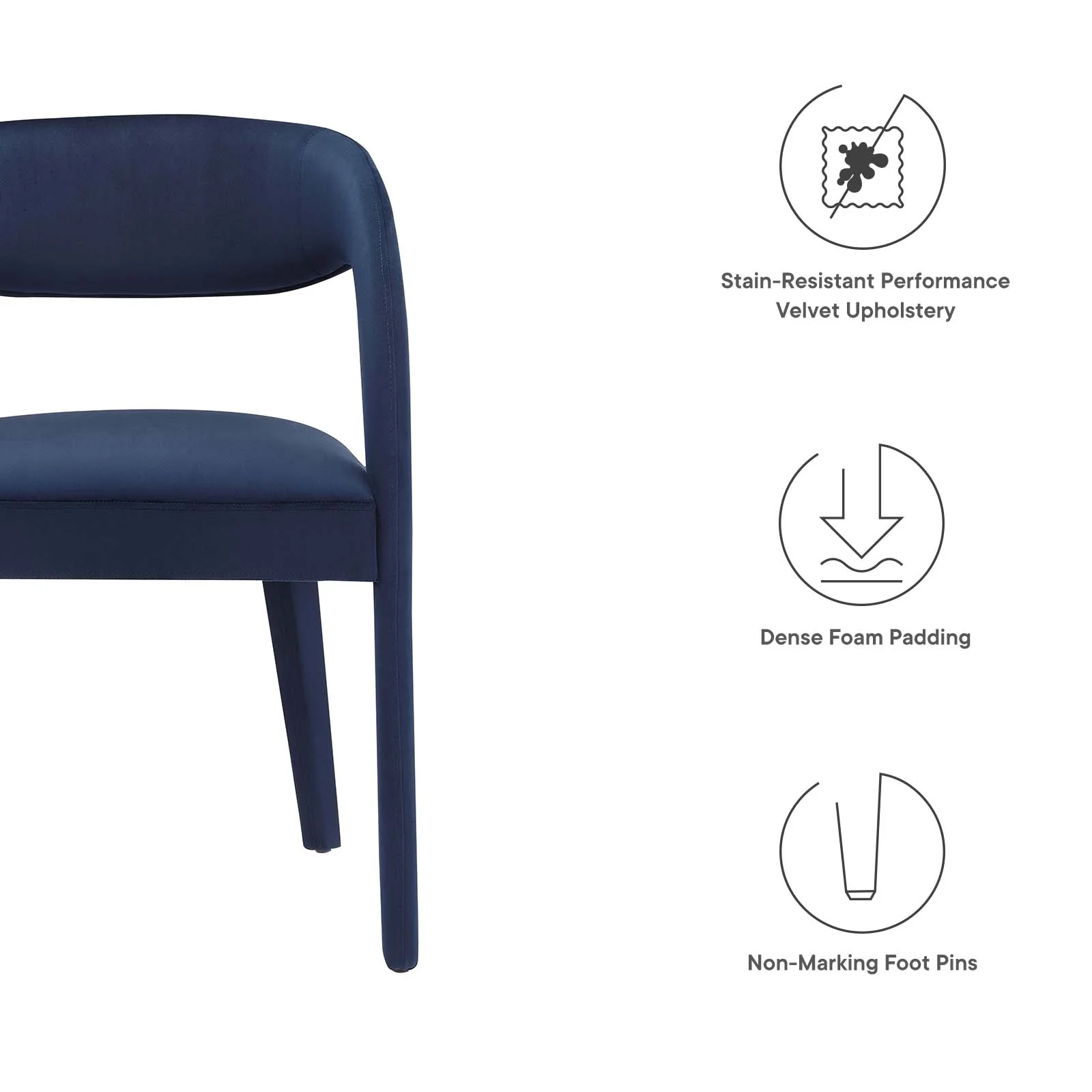 Pinnacle Performance Velvet Dining Chair Set of Two By Modway - EEI-6563 - Image 44