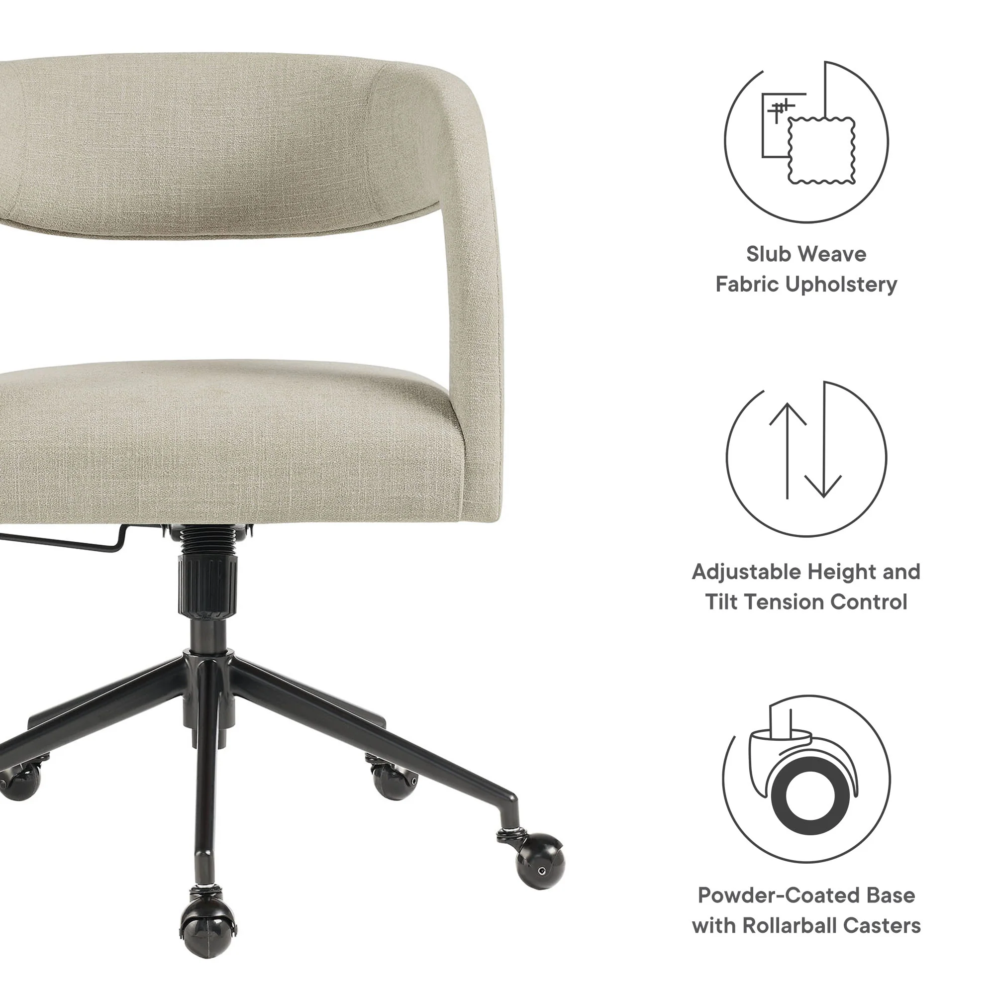 Pinnacle Upholstered Office Chair by Modway - Image 9