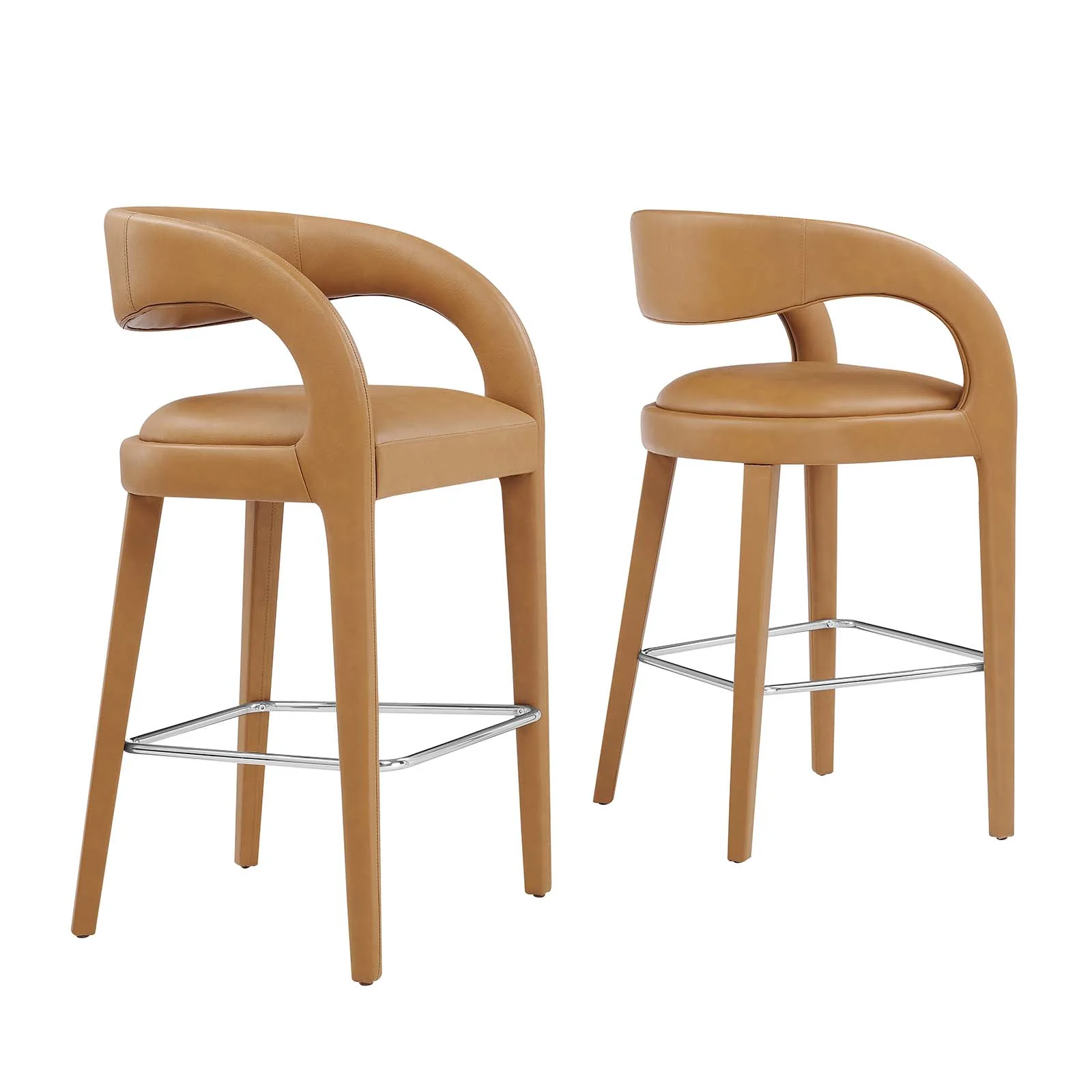 Pinnacle Vegan Leather Bar Stool Set of Two By Modway - EEI-6567 - Image 10