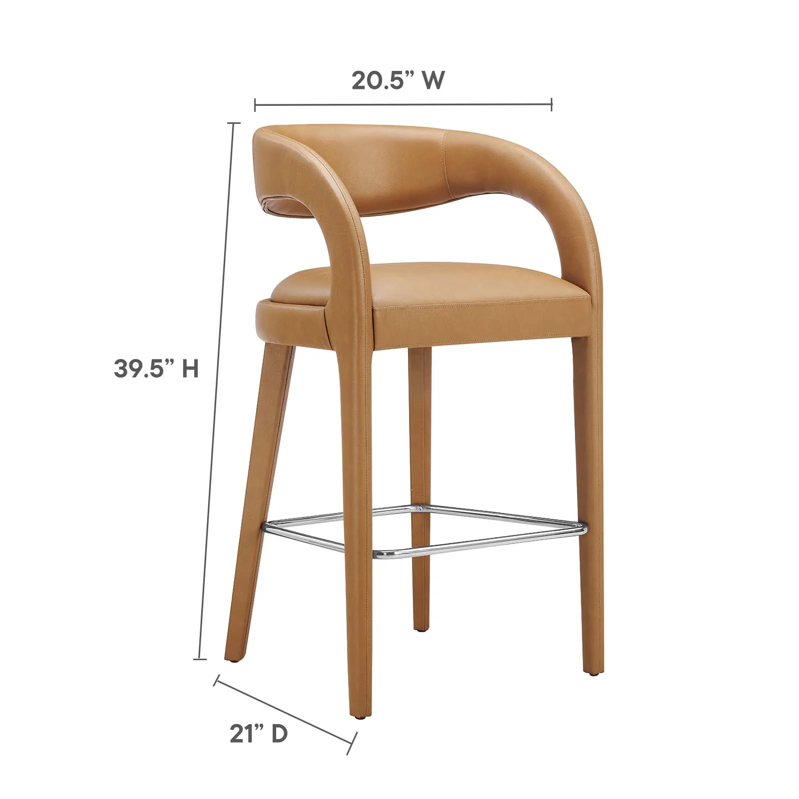Pinnacle Vegan Leather Bar Stool Set of Two By Modway - EEI-6567 - Image 18