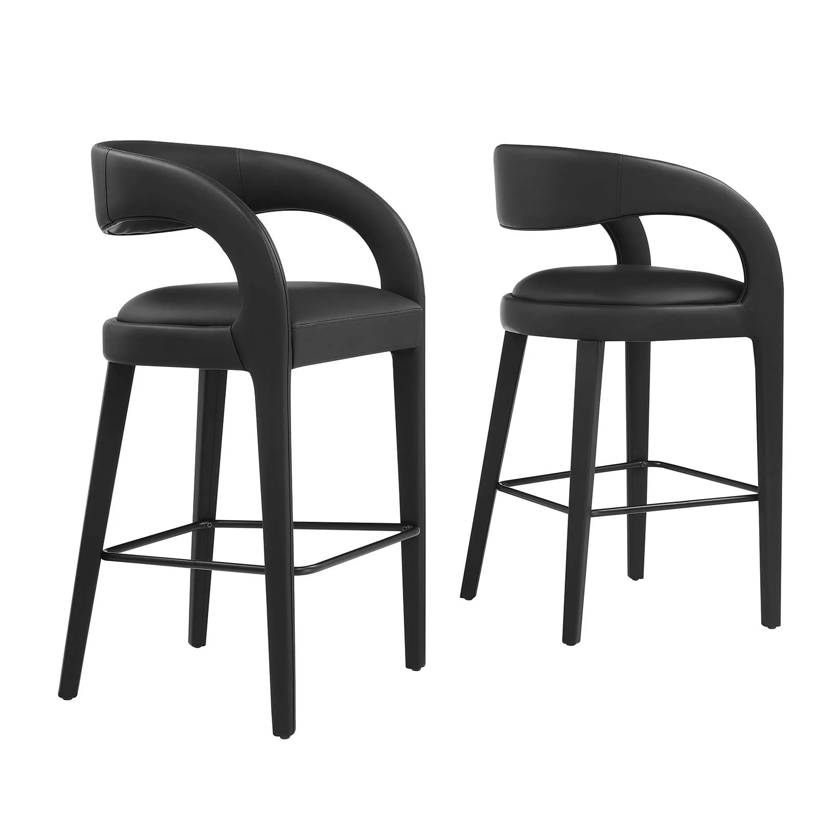 Pinnacle Vegan Leather Bar Stool Set of Two By Modway - EEI-6567 - Image 2