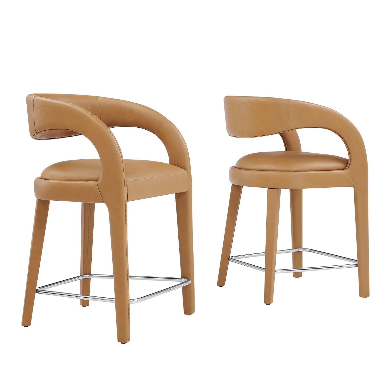 Pinnacle Vegan Leather Counter Stool Set of Two By Modway - EEI-6564 - Image 10