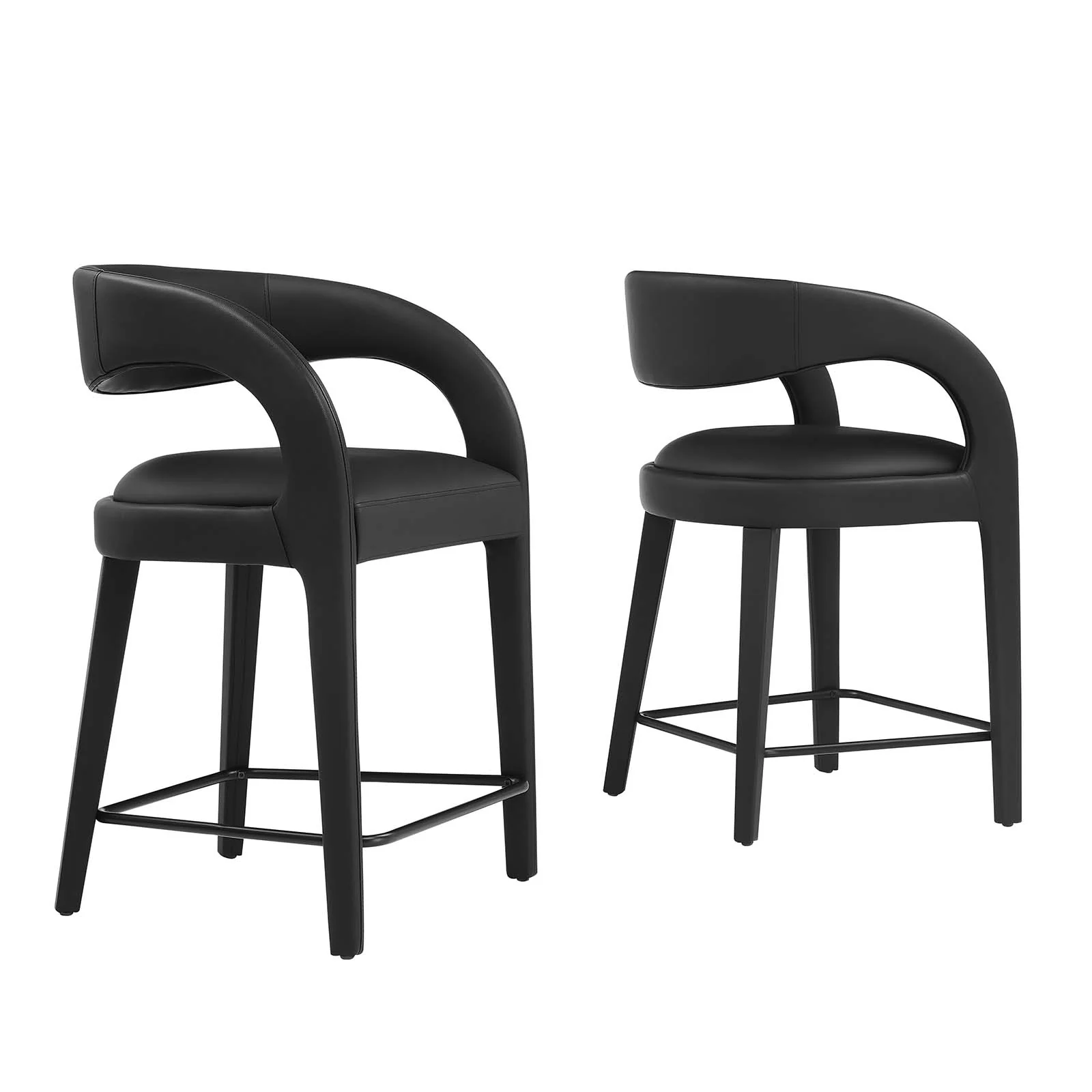 Pinnacle Vegan Leather Counter Stool Set of Two By Modway - EEI-6564 - Image 2