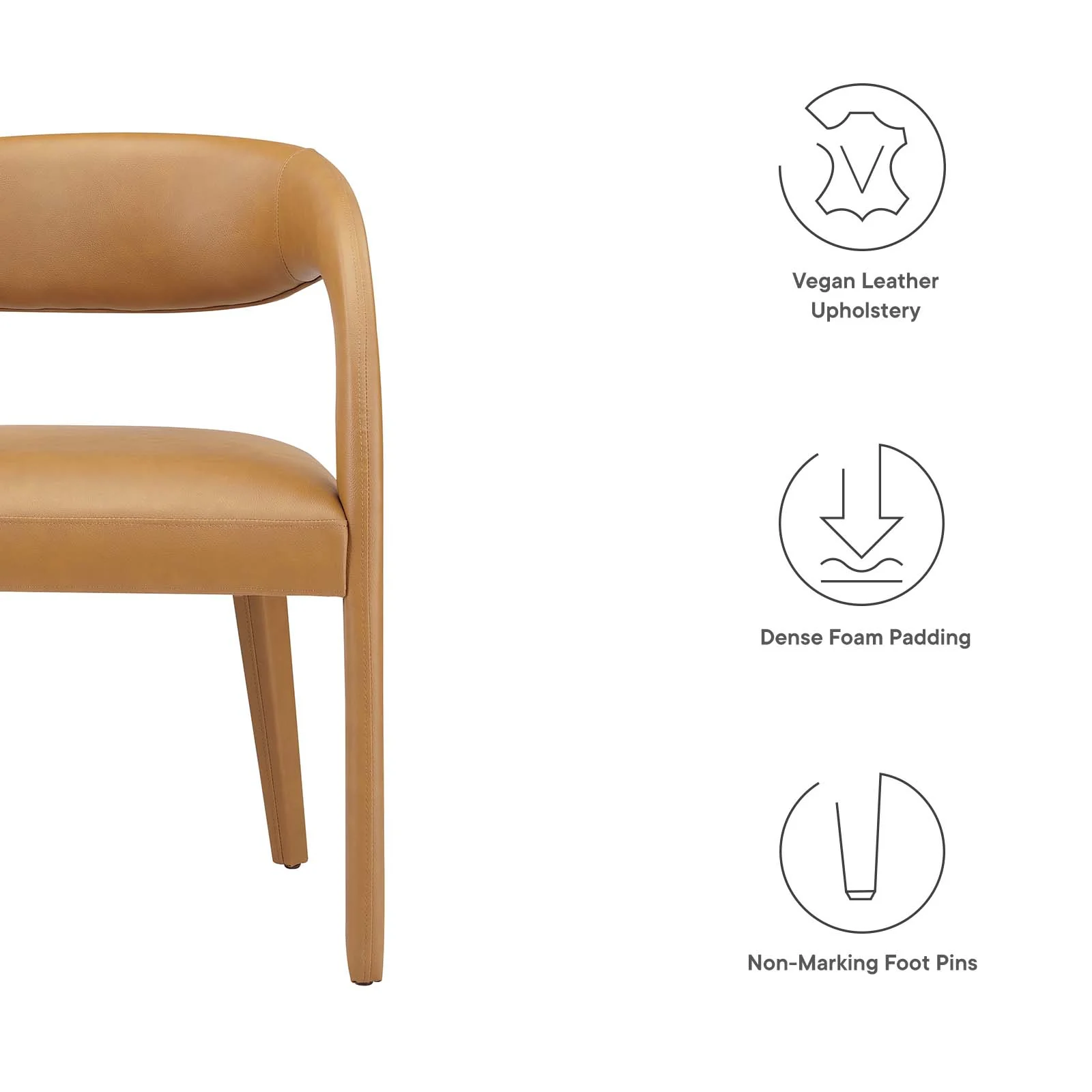Pinnacle Vegan Leather Dining Chair Set of Two By Modway - EEI-6561 - Image 17