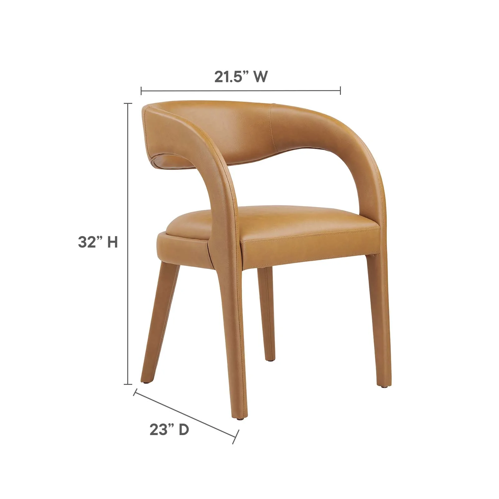 Pinnacle Vegan Leather Dining Chair Set of Two By Modway - EEI-6561 - Image 18