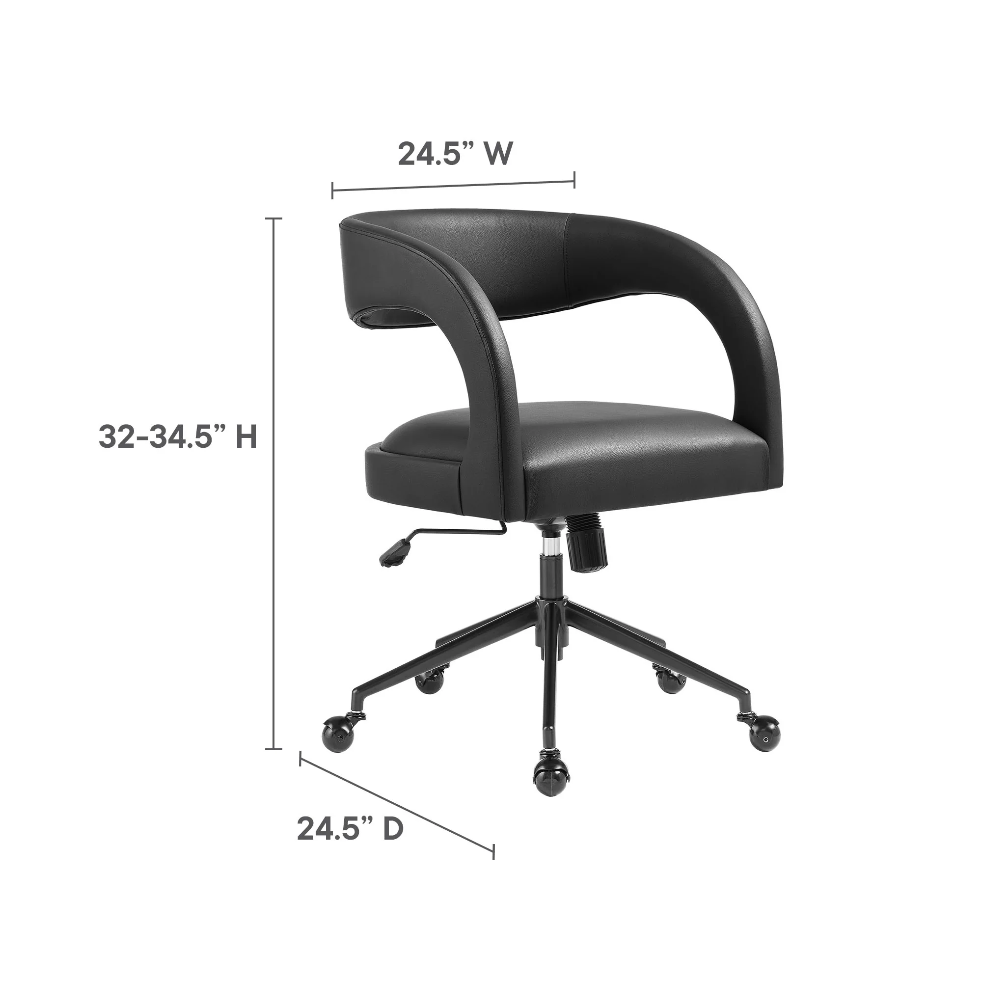 Pinnacle Vegan Leather Office Chair by Modway - Image 10