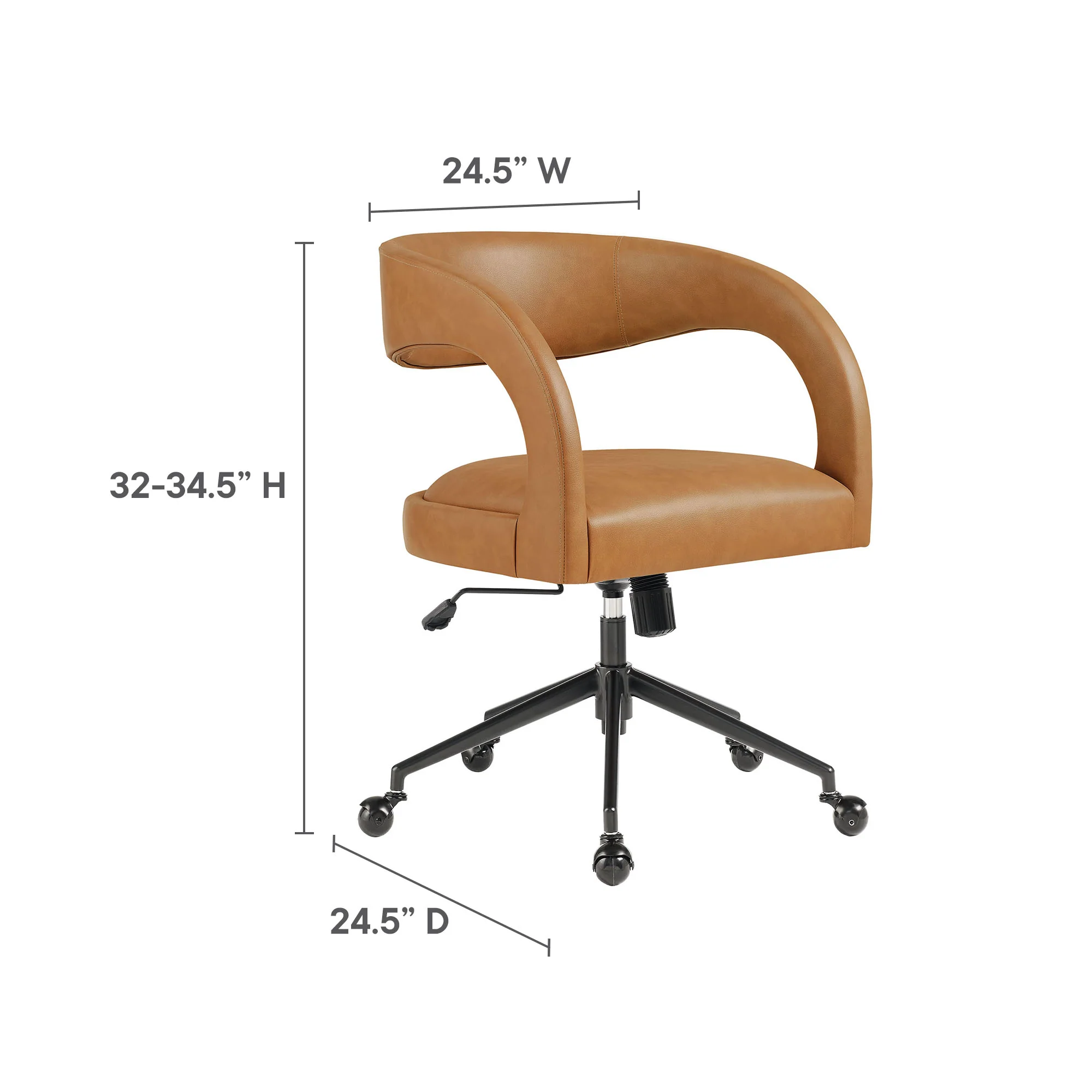 Pinnacle Vegan Leather Office Chair by Modway - Image 20