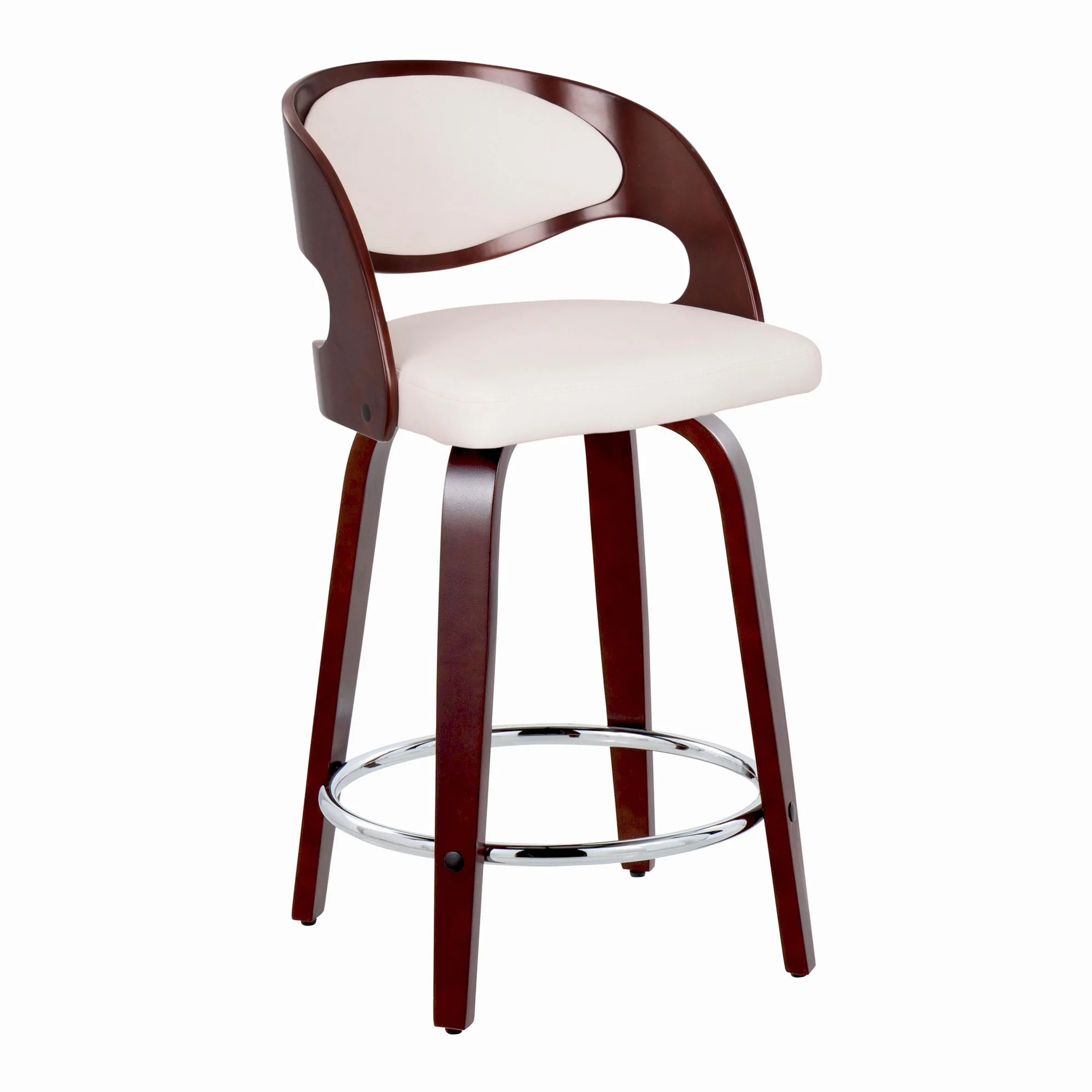 Pino 24" Fixed-Height Barstool - Set of 2 By LumiSource - B24-PINOPU-GRTZR2 CHCHW2 - Image 3