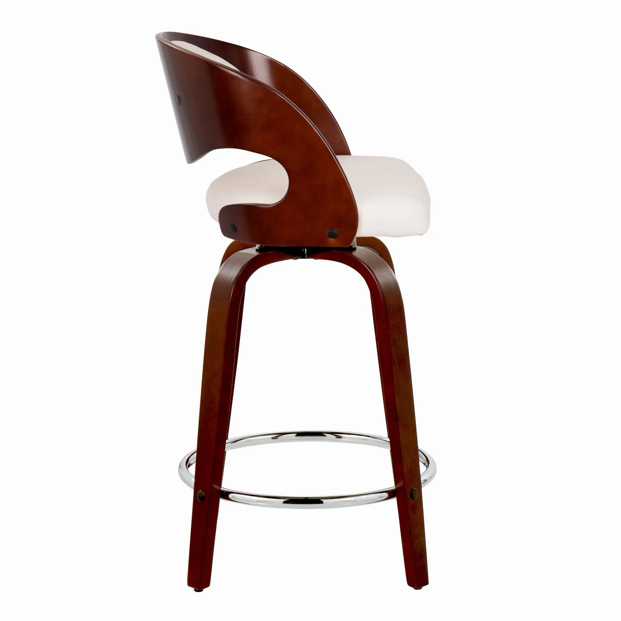 Pino 24" Fixed-Height Barstool - Set of 2 By LumiSource - B24-PINOPU-GRTZR2 CHCHW2 - Image 4