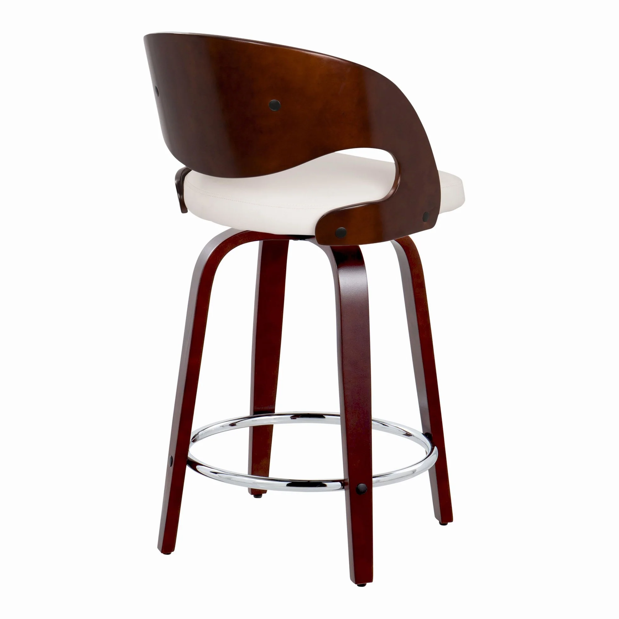 Pino 24" Fixed-Height Barstool - Set of 2 By LumiSource - B24-PINOPU-GRTZR2 CHCHW2 - Image 5