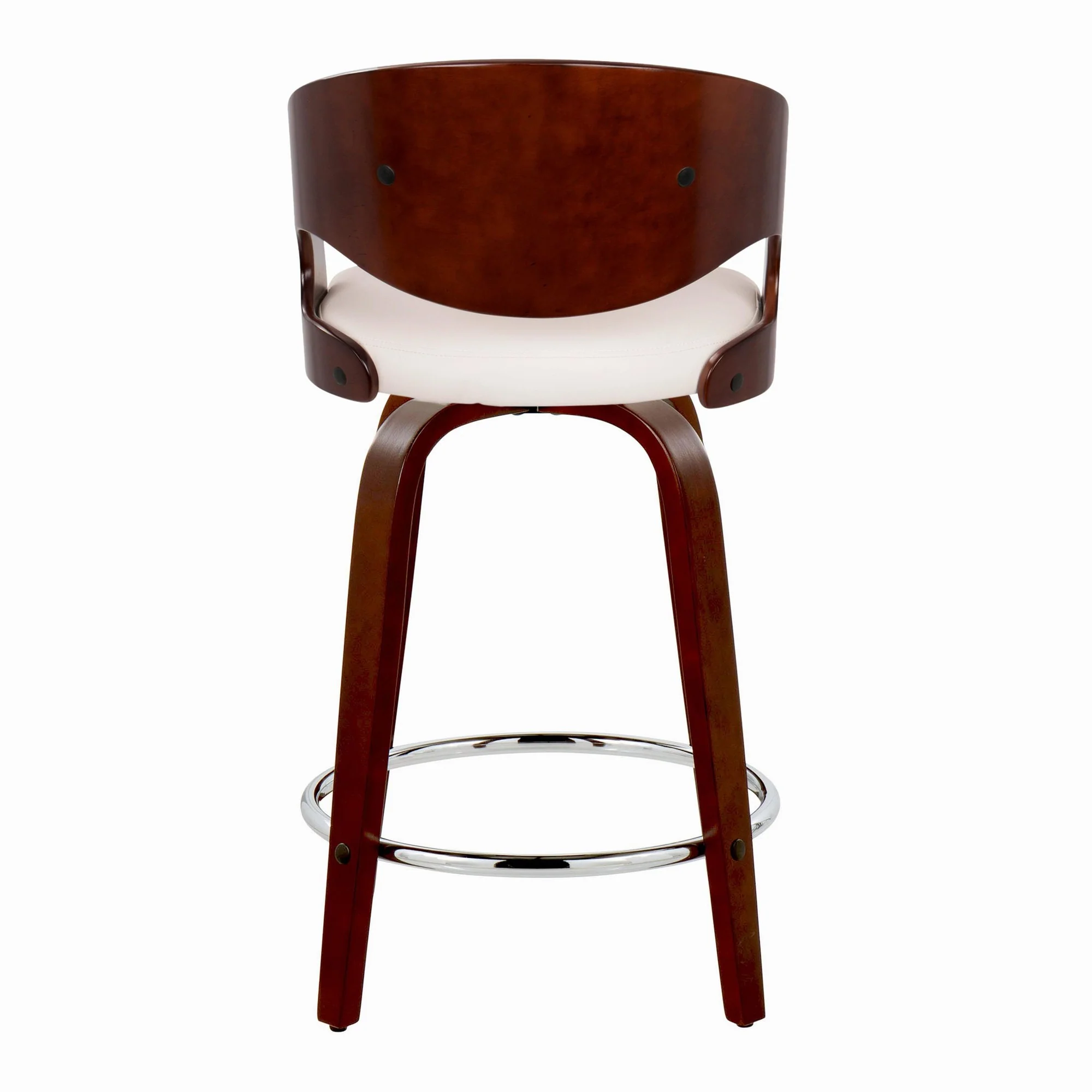 Pino 24" Fixed-Height Barstool - Set of 2 By LumiSource - B24-PINOPU-GRTZR2 CHCHW2 - Image 7