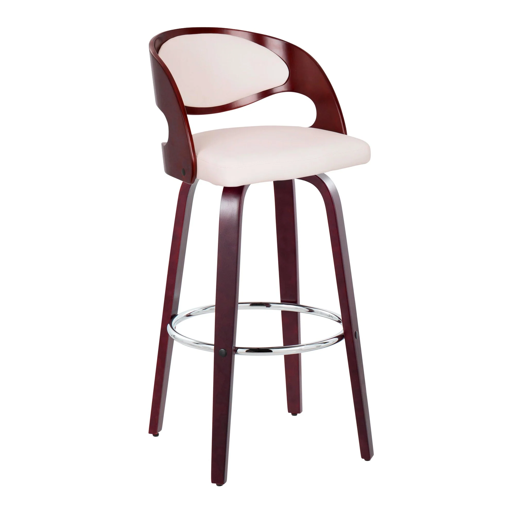 Pino 30" Fixed-Height Barstool - Set of 2 By LumiSource - B30-PINOPU-GRTZR2 CHCHW2 - Image 2