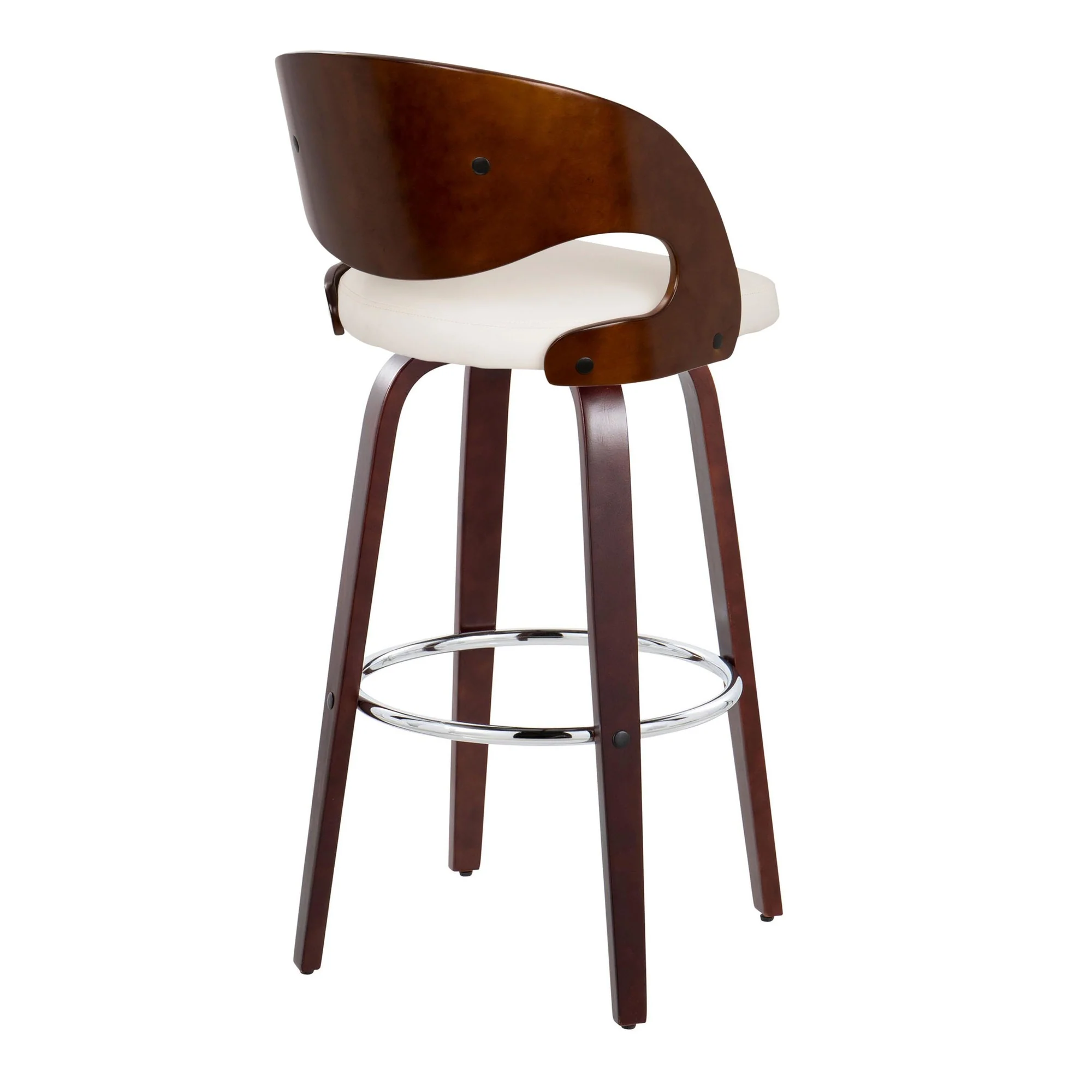 Pino 30" Fixed-Height Barstool - Set of 2 By LumiSource - B30-PINOPU-GRTZR2 CHCHW2 - Image 4