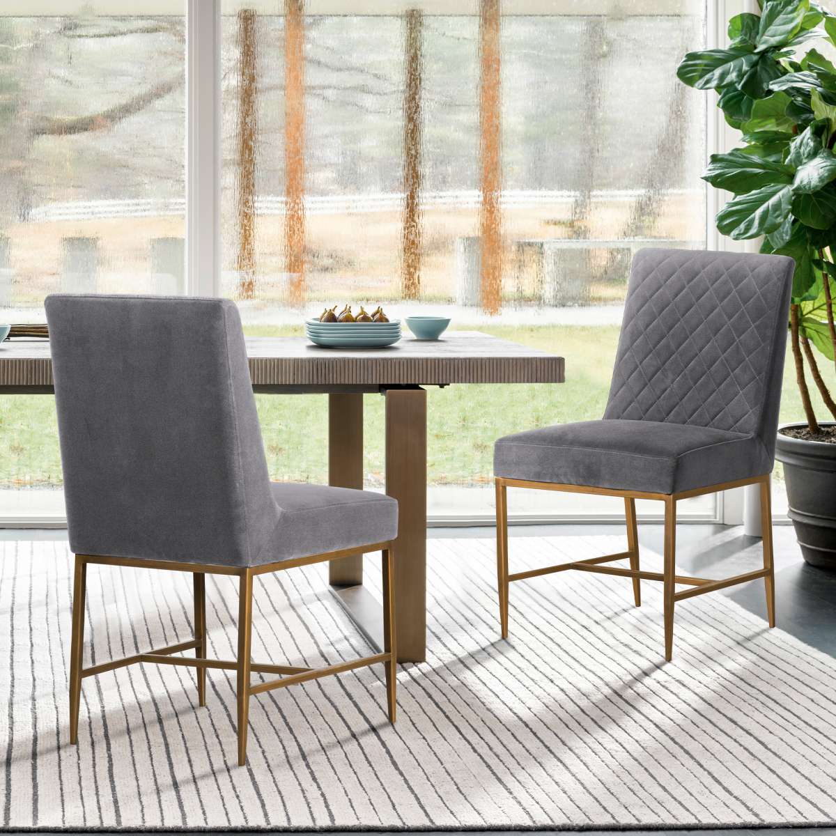 Pirate and Blue Memphis 5 Piece Modern Dining Set By Armen Living - Image 8