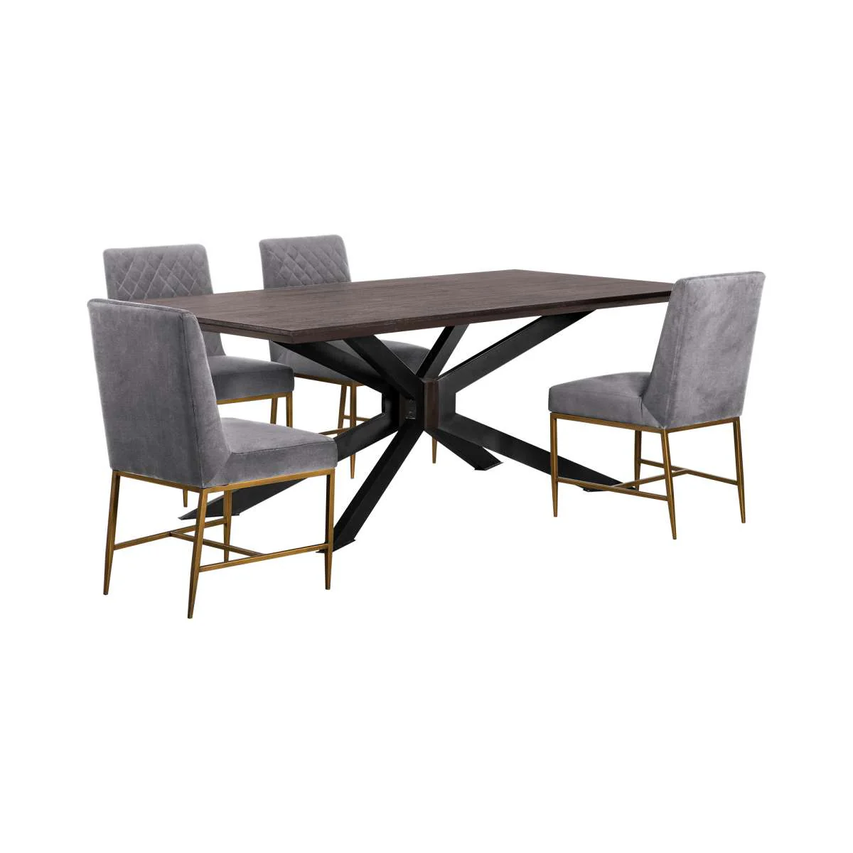 Pirate and Blue Memphis 5 Piece Modern Dining Set By Armen Living - Image 9
