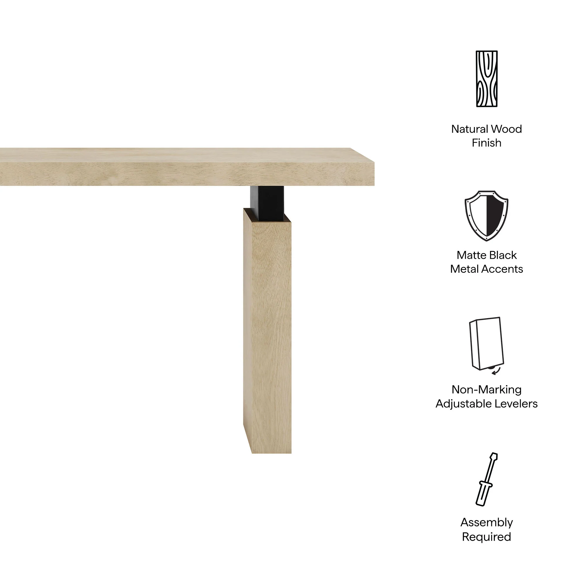 Piston 52" Rectangular Wood Console Table by Modway - Image 8