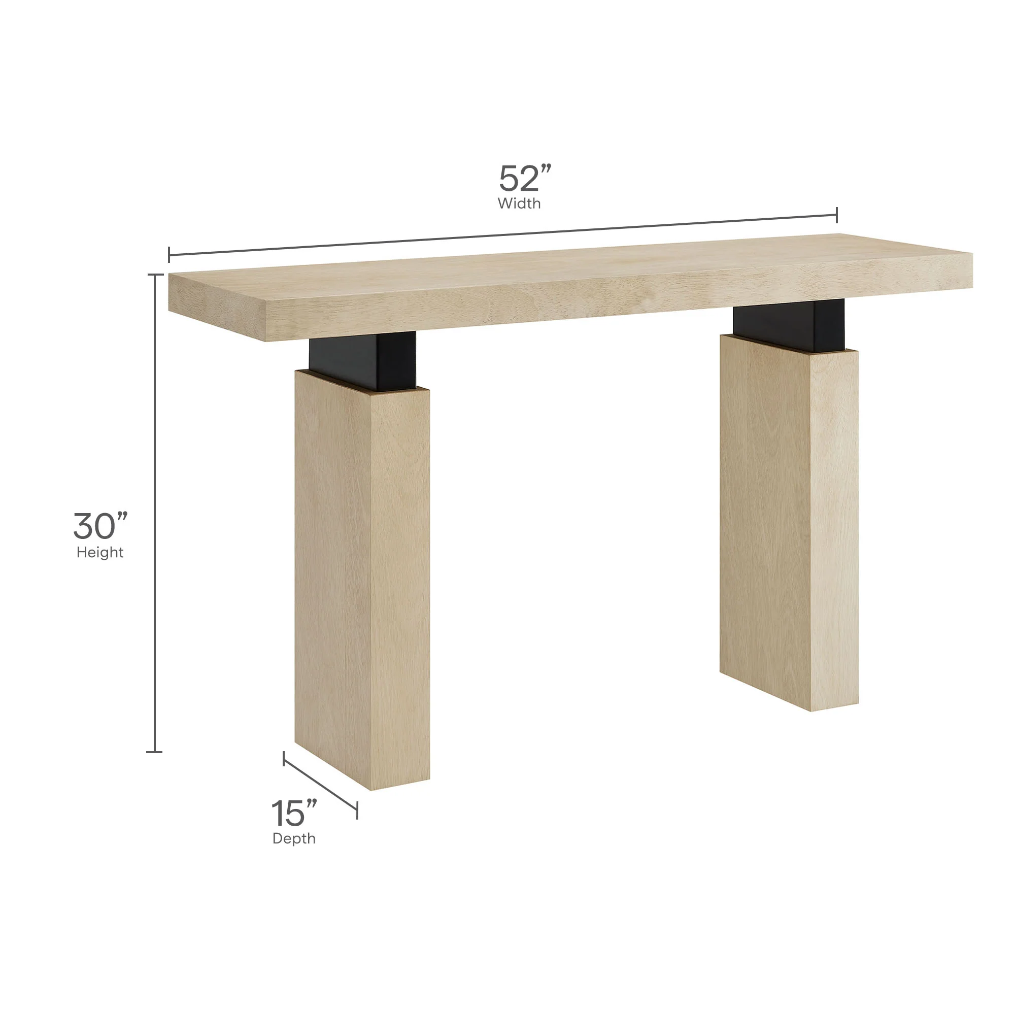 Piston 52" Rectangular Wood Console Table by Modway - Image 9