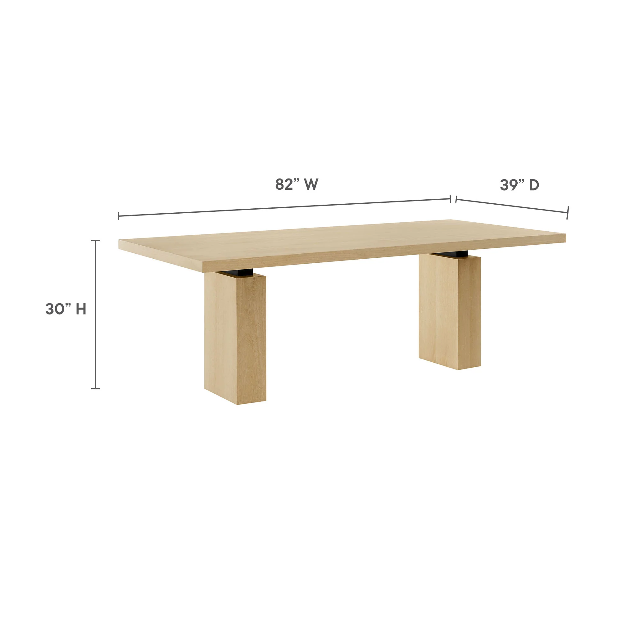 Piston 82" Rectangular Wood Dining Table by Modway - Image 9