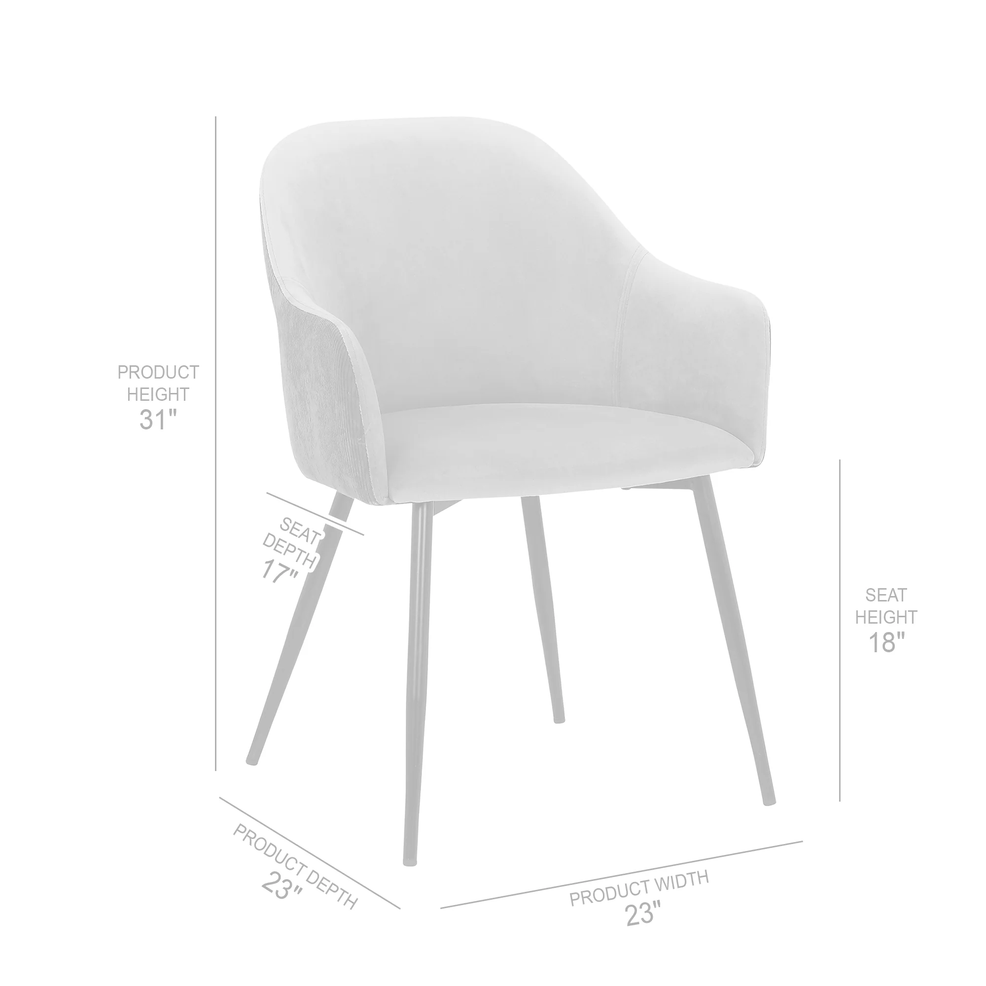 Pixie Two Tone Teal Fabric Dining Room Chair with Black Metal Legs By Armen Living - Image 10