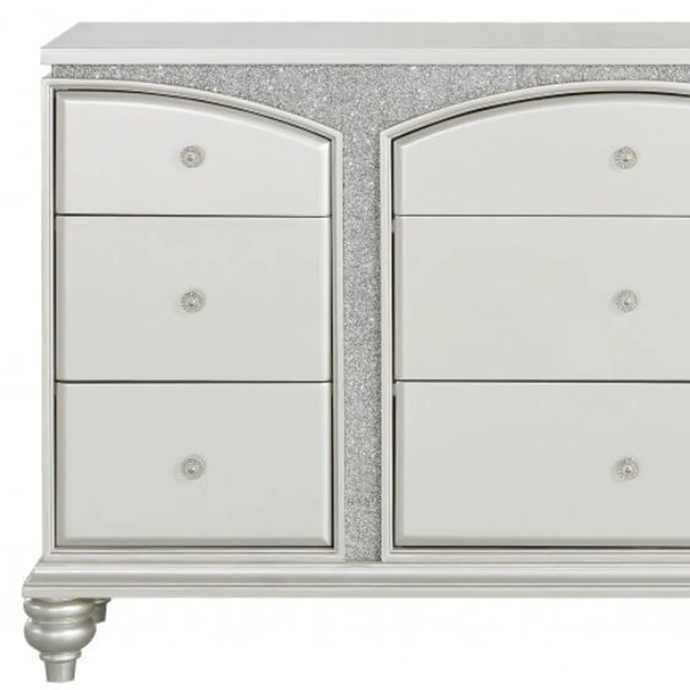 Platinum Manufactured Wood Nine Drawer Dresser By Homeroots - Image 2