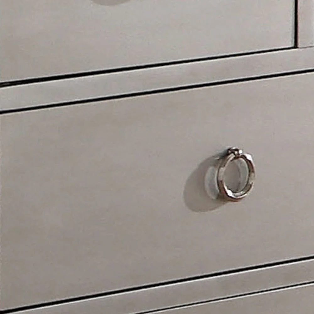 Platinum Solid and Manufactured Wood Seven Drawer Triple Dresser By Homeroots - Image 7