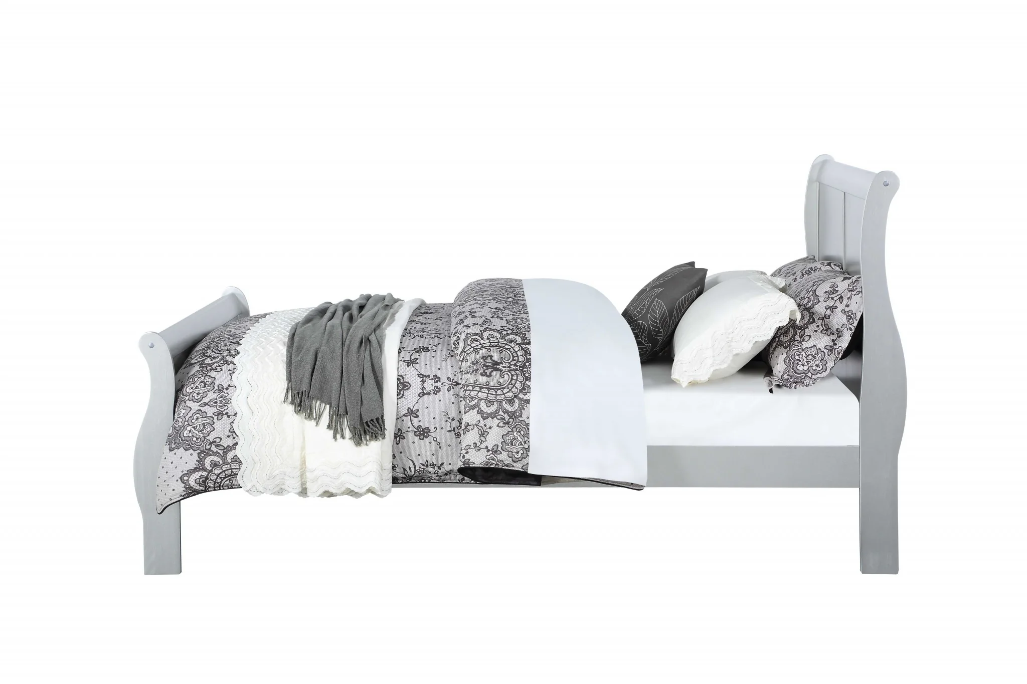 Platinum Wood Full Bed By Homeroots - 347116 - Image 3