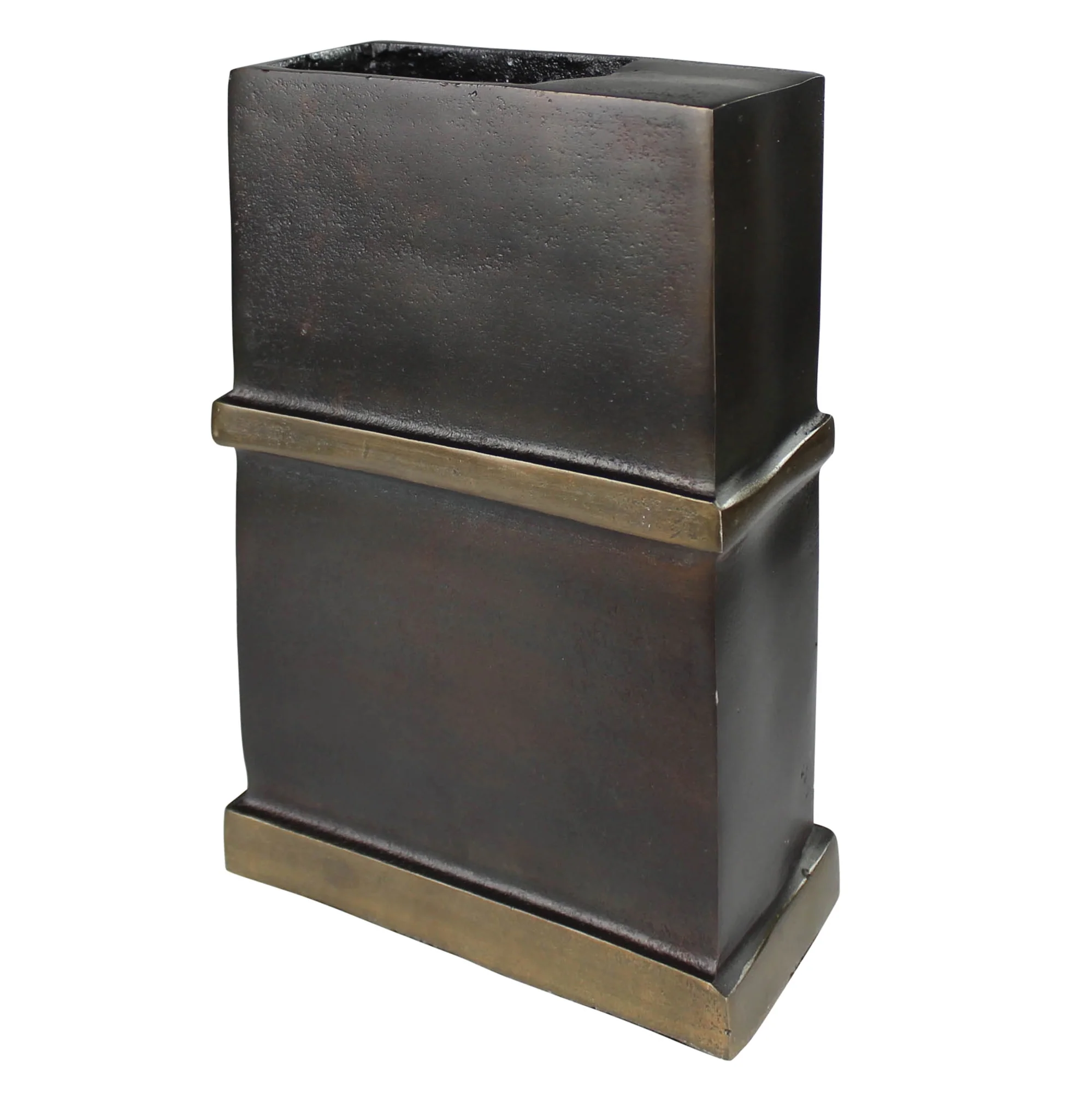 Plaza Vase, Bronze & Brass - Tall By HomArt - Image 2