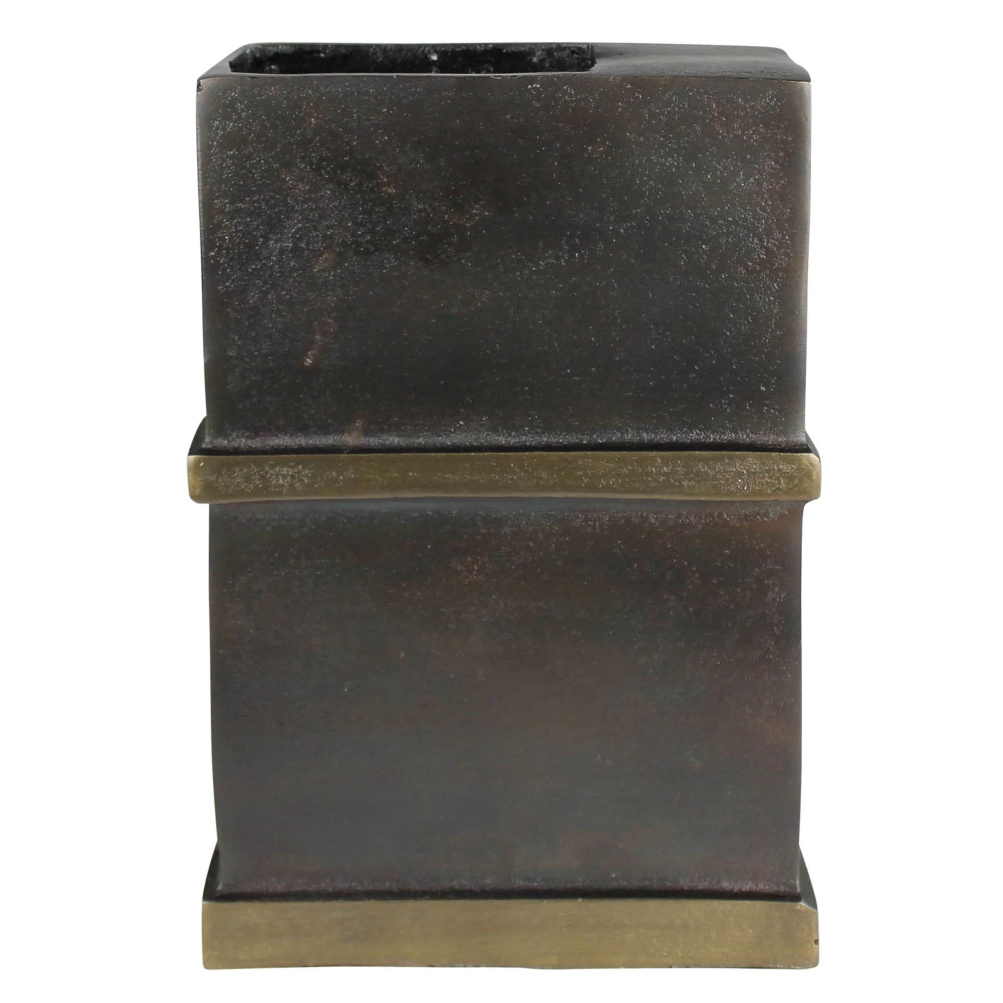 Plaza Vase, Bronze & Brass - Tall By HomArt - Image 3