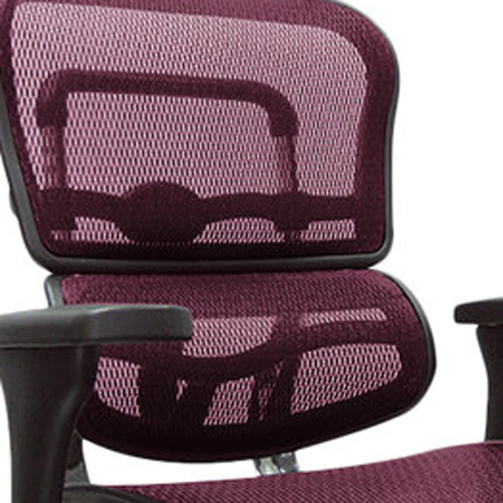 Plum Red Mesh Chair By Homeroots - 372398 - Image 3